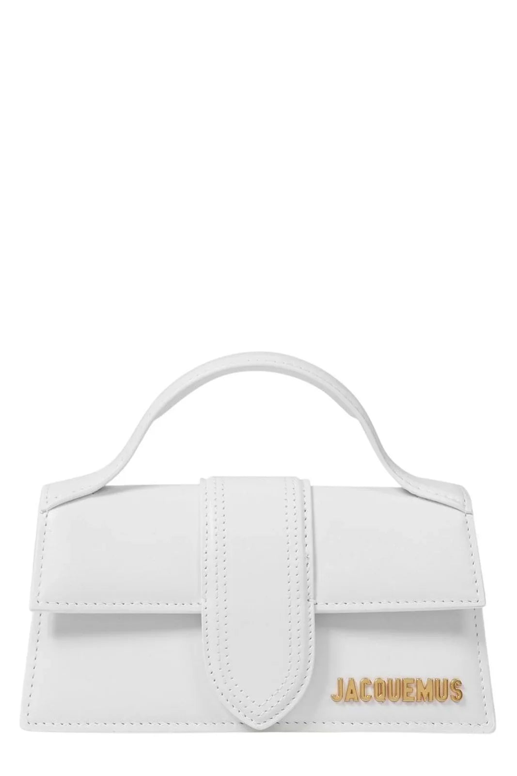 JACQUEMUS LOGO WHITE PLAQUE TOP HANDLE BAG