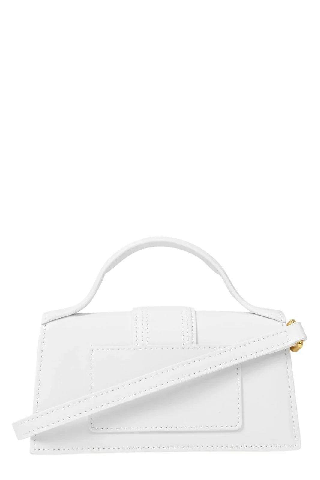 JACQUEMUS LOGO WHITE PLAQUE TOP HANDLE BAG
