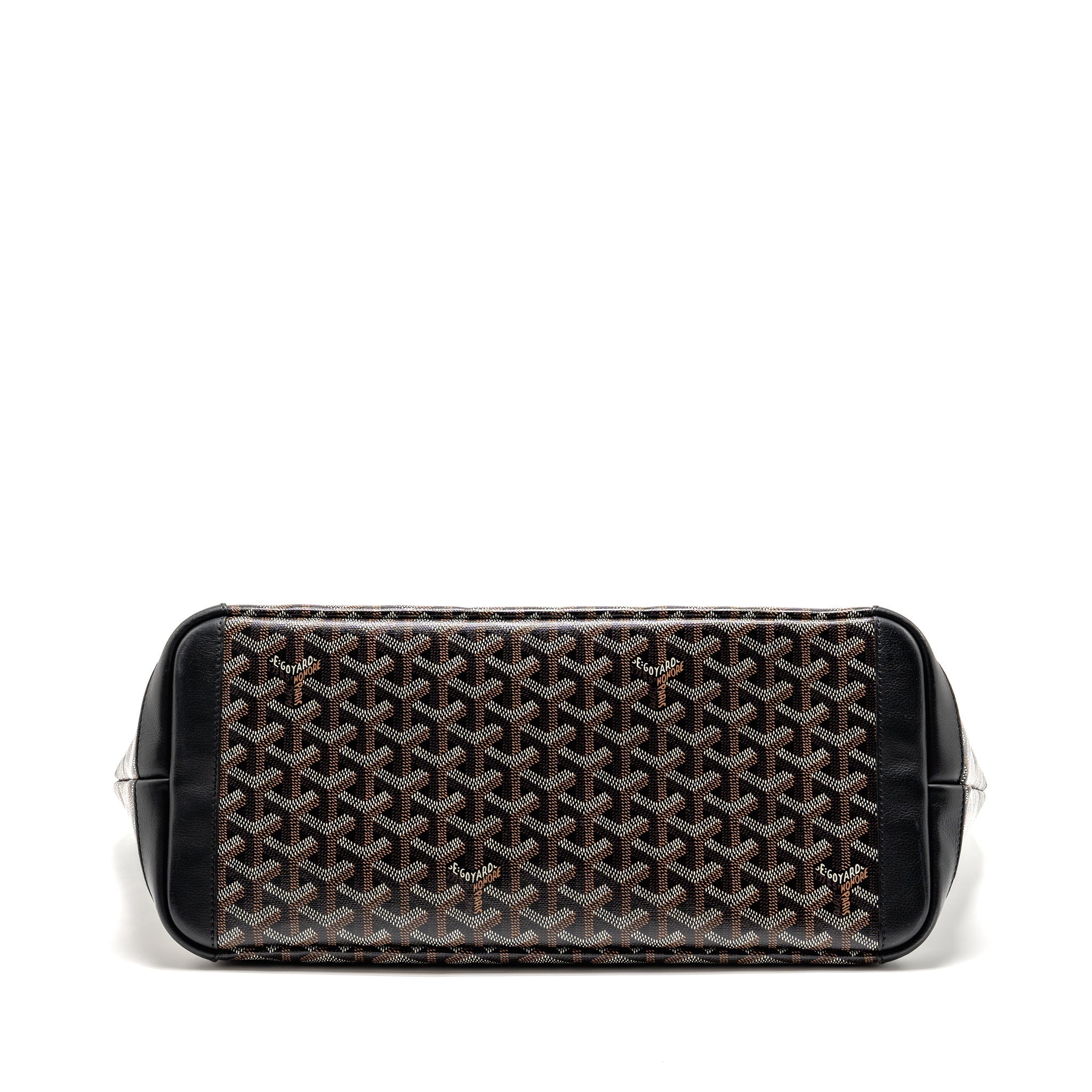 GOYARD ARTOIS BAG PM GOYARDINE CANVAS/CHEVROCHES CALFSKIN BLACK SHW