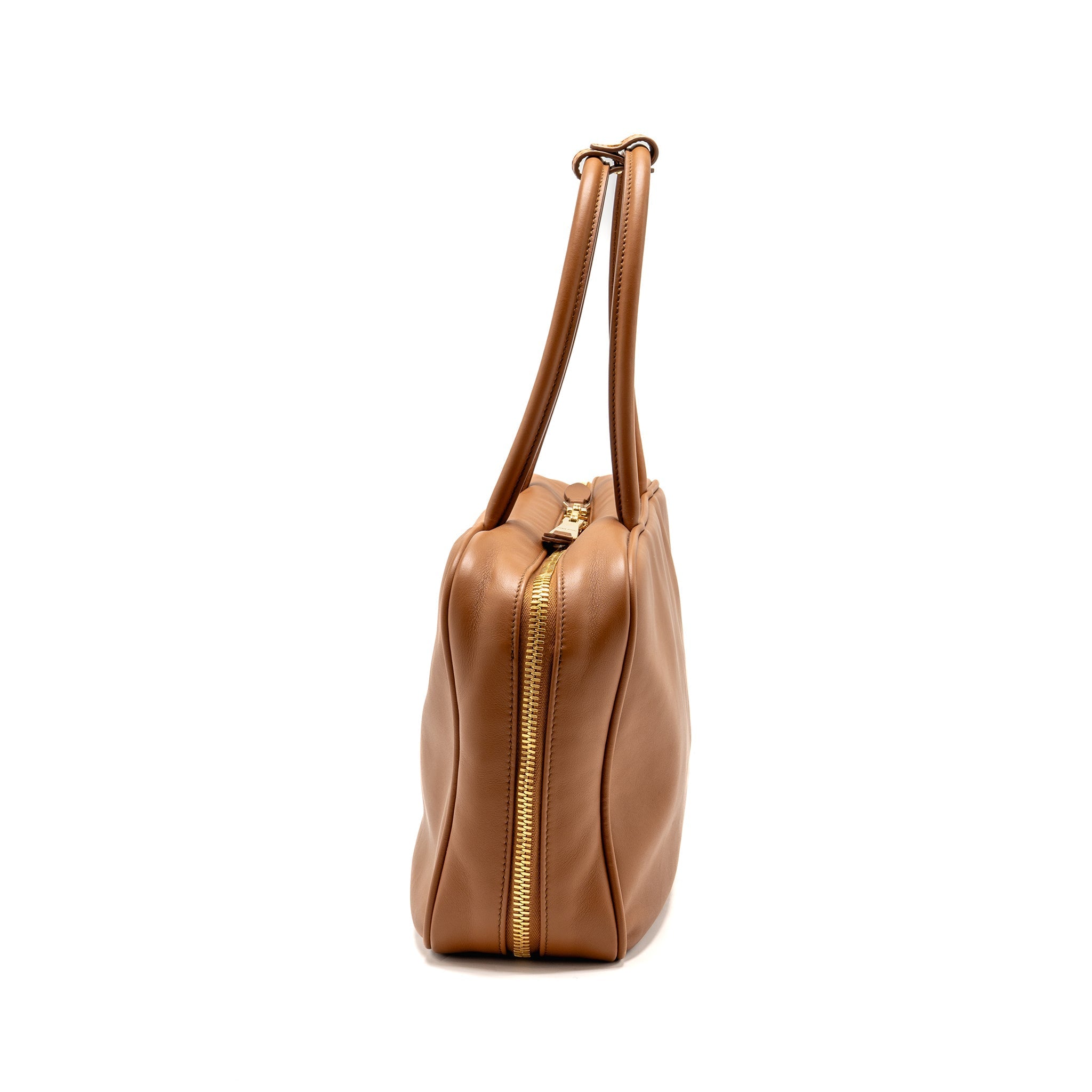MIU MIU LARGE BEAU BAG CALFSKIN COGNAC GHW