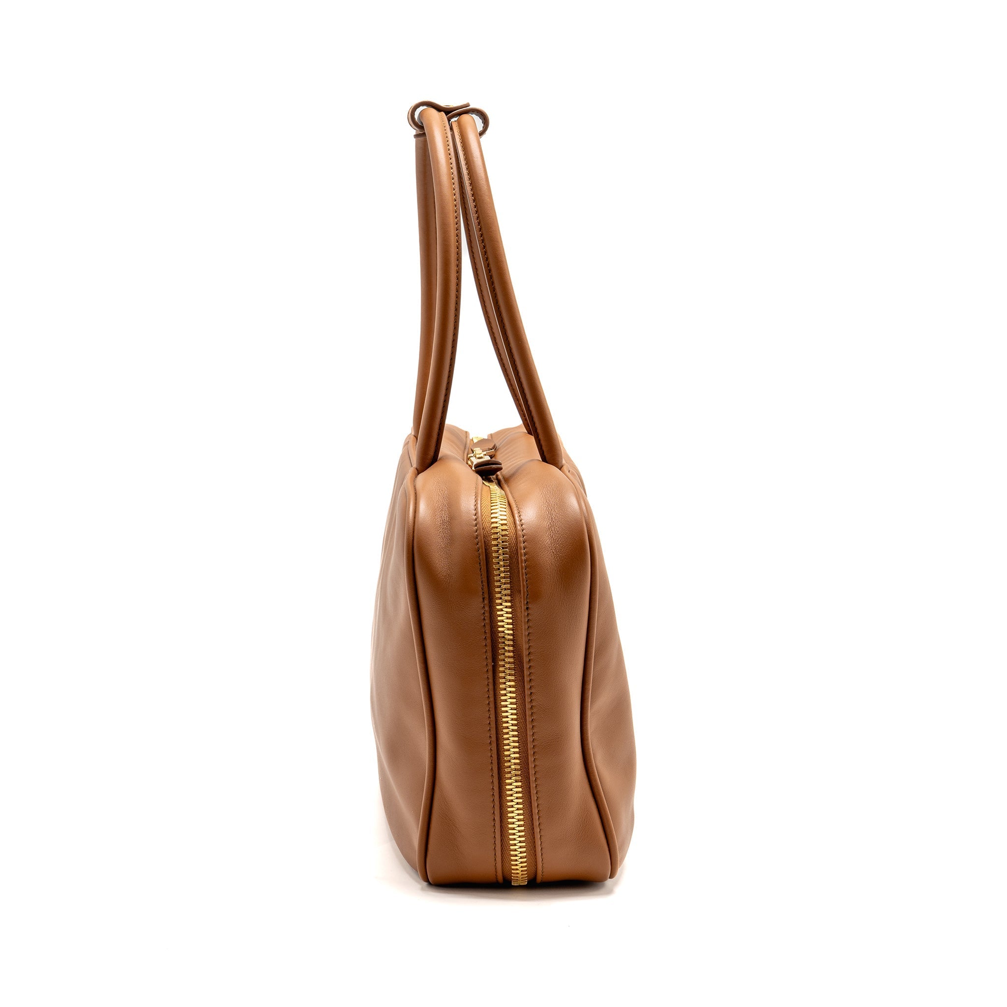 MIU MIU LARGE BEAU BAG CALFSKIN COGNAC GHW