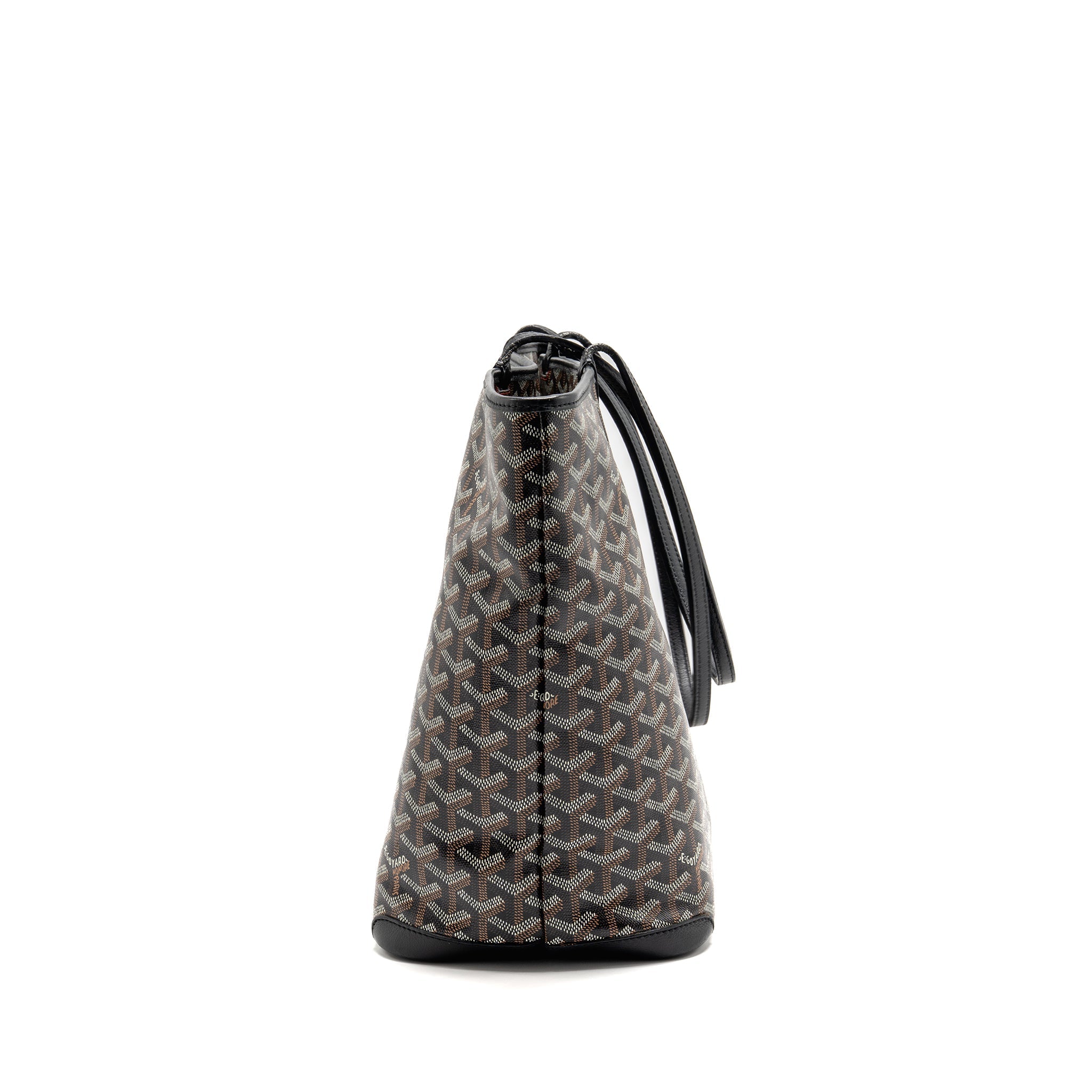 GOYARD ARTOIS BAG PM GOYARDINE CANVAS/CHEVROCHES CALFSKIN BLACK SHW
