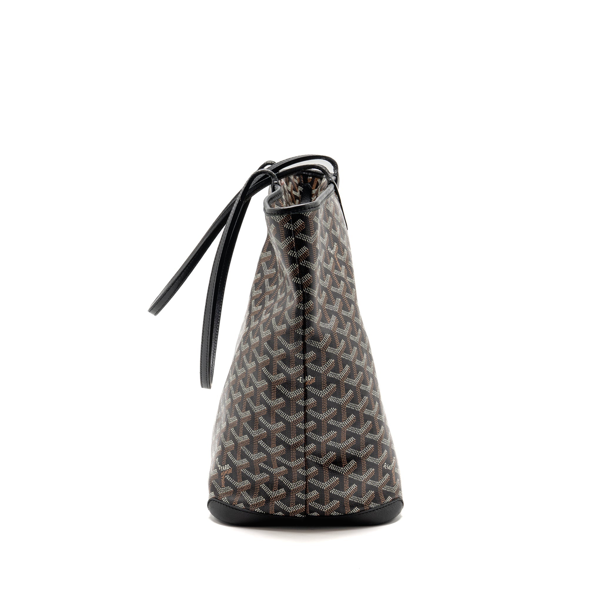 GOYARD ARTOIS BAG PM GOYARDINE CANVAS/CHEVROCHES CALFSKIN BLACK SHW