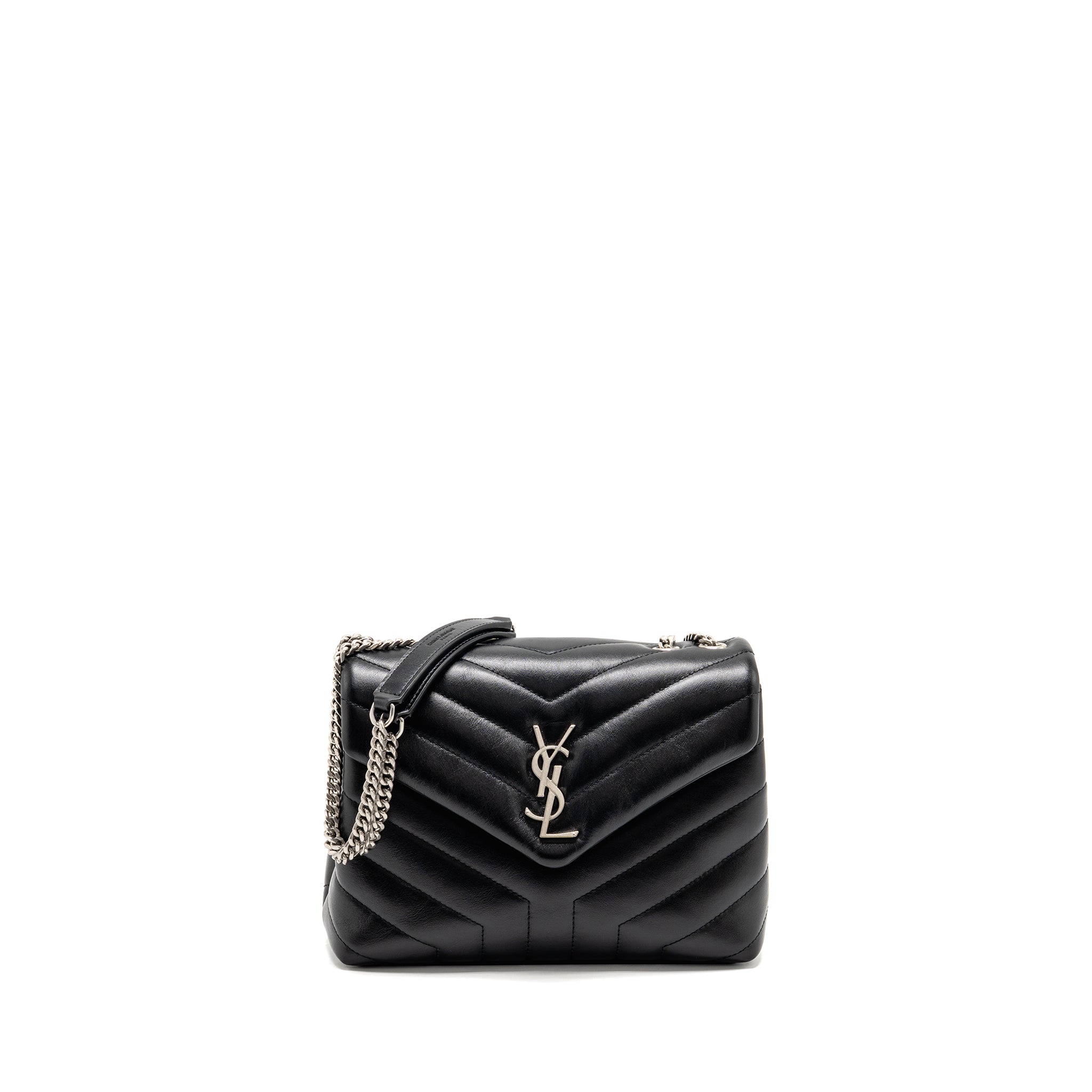 SAINT LAURENT/YSL SMALL LOULOU BAG CALFSKIN BLACK SHW