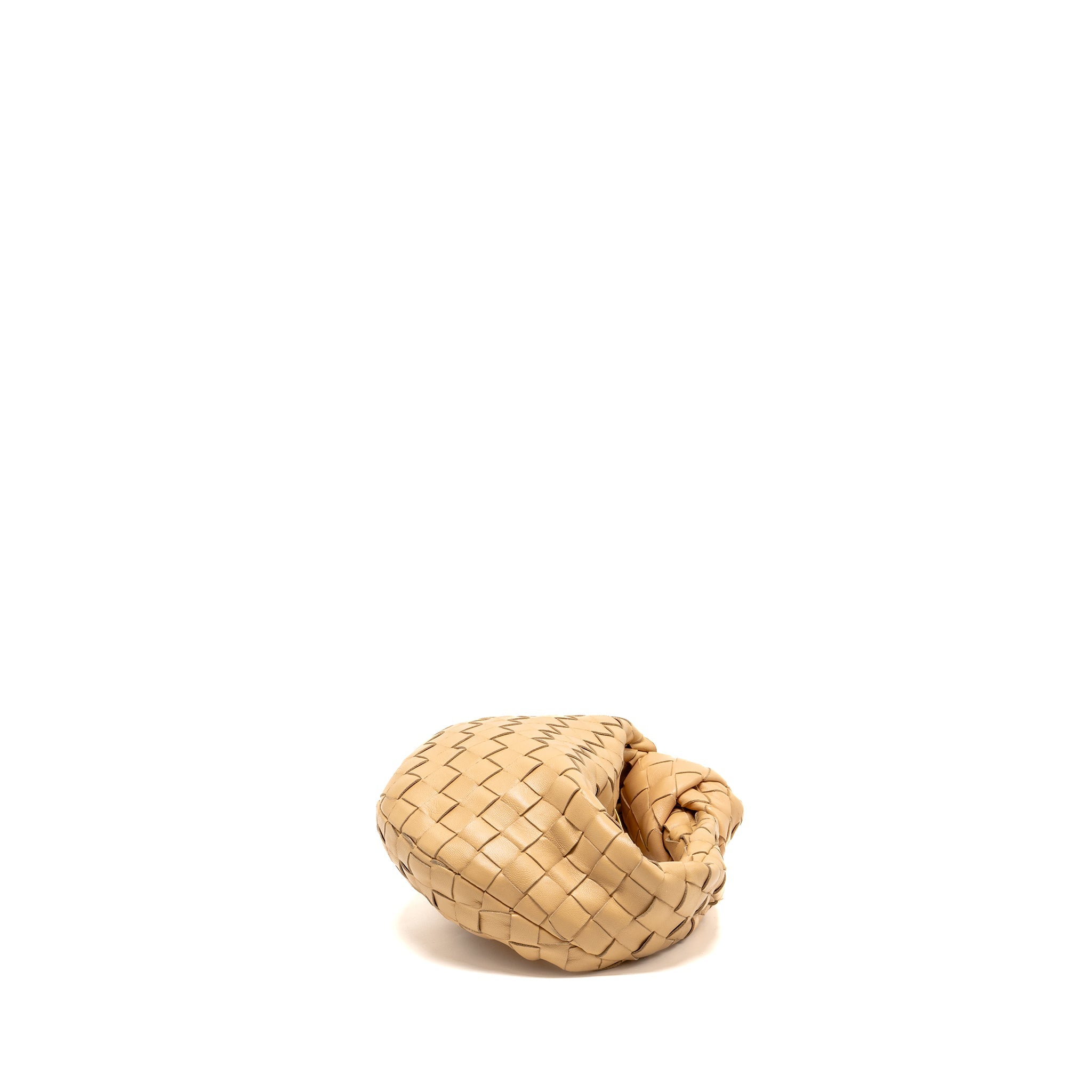 BOTTEGA VENETA MINI JODIE LAMBSKIN BEIGE GHW