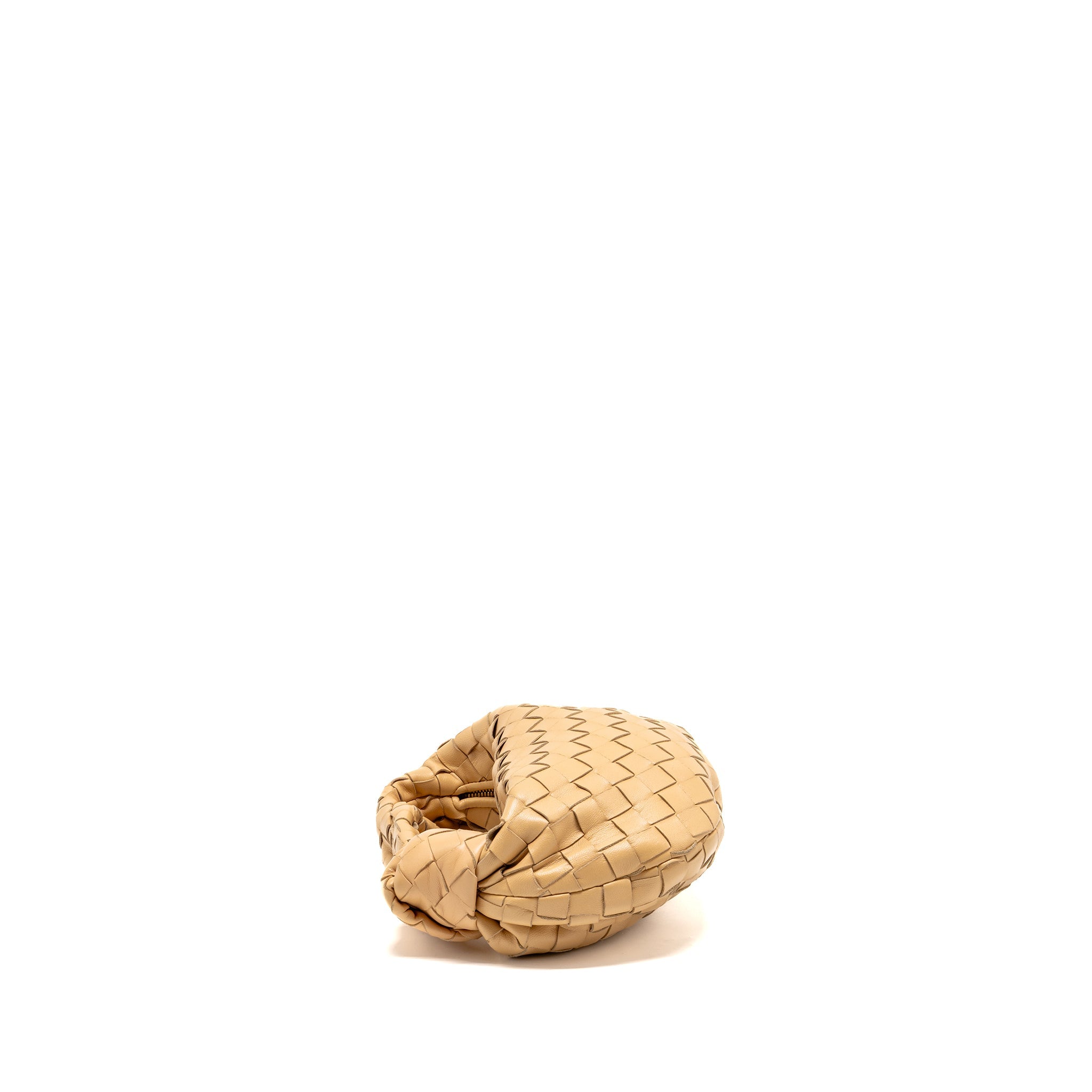 BOTTEGA VENETA MINI JODIE LAMBSKIN BEIGE GHW
