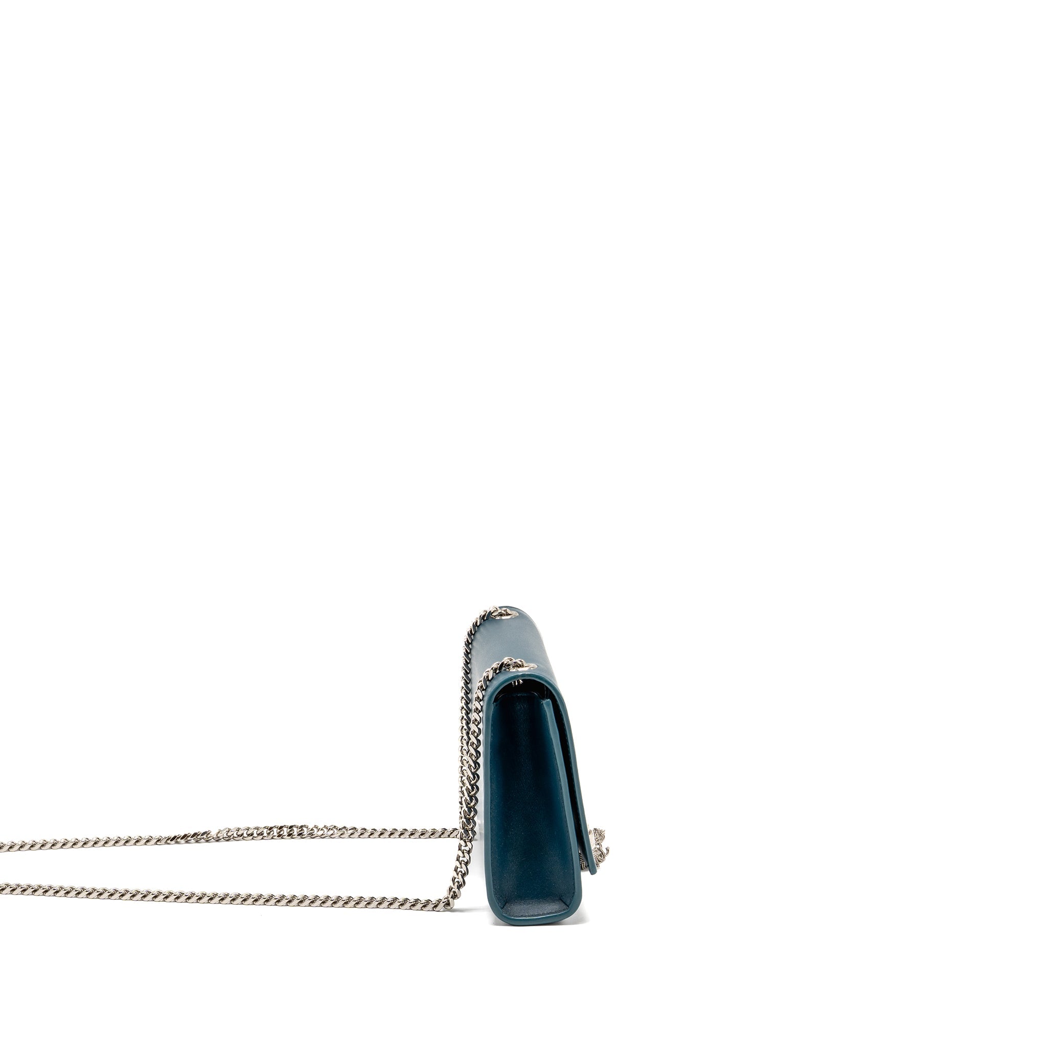 SAINT LAURENT/YSL SMALL KATE BAG WITH TASSEL CAFLSKIN BLUE SHW