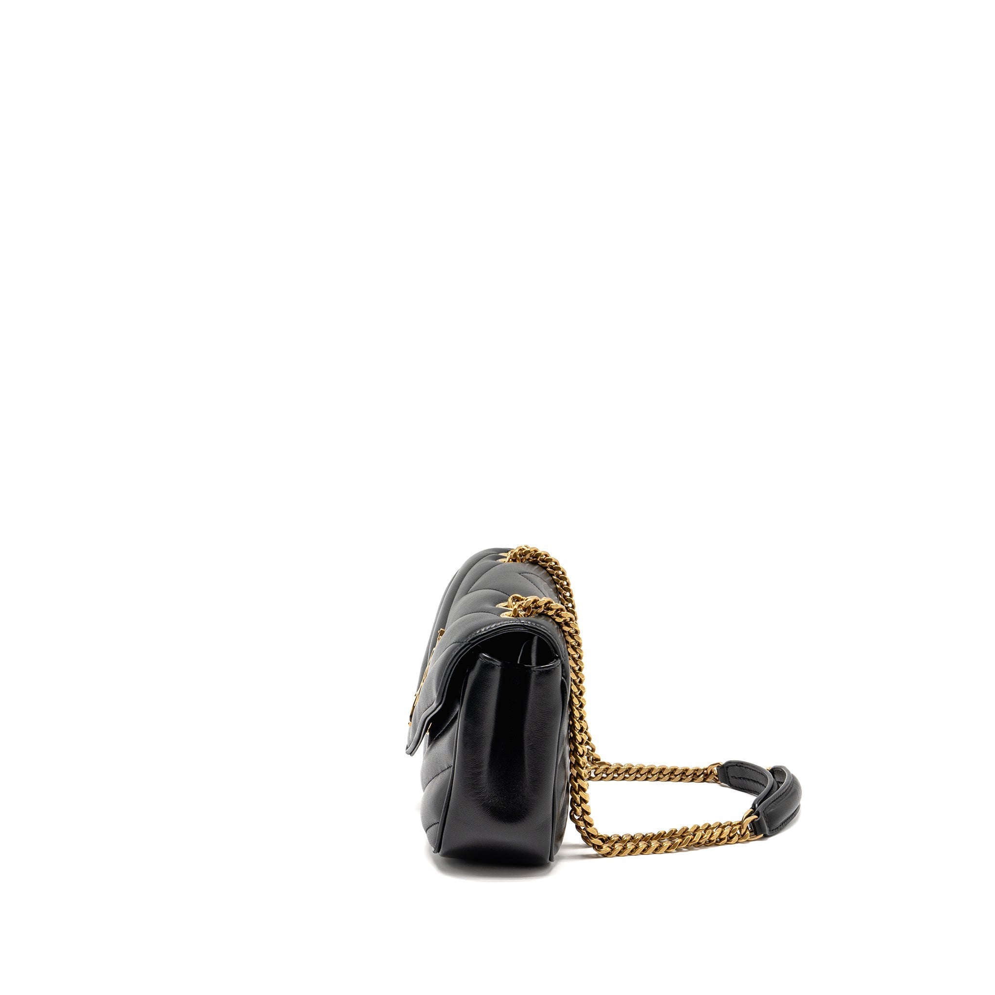 SAINT LAURENT/YSL SMALL LOULOU BAG LAMBSKIN BLACK GHW