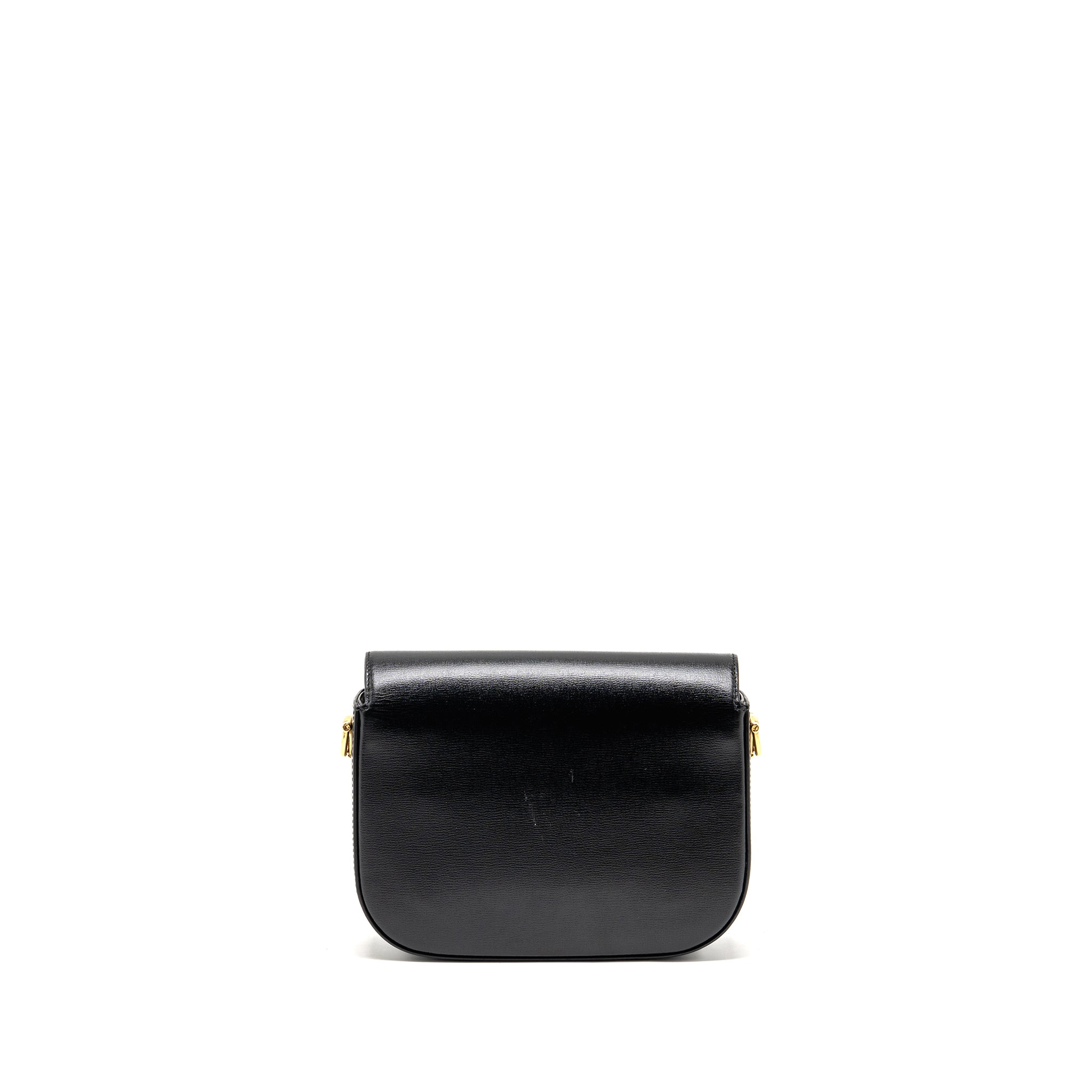 GUCCI HORSEBIT 1955 SMALL SHOULDER BAG CALFSKIN BLACK GHW