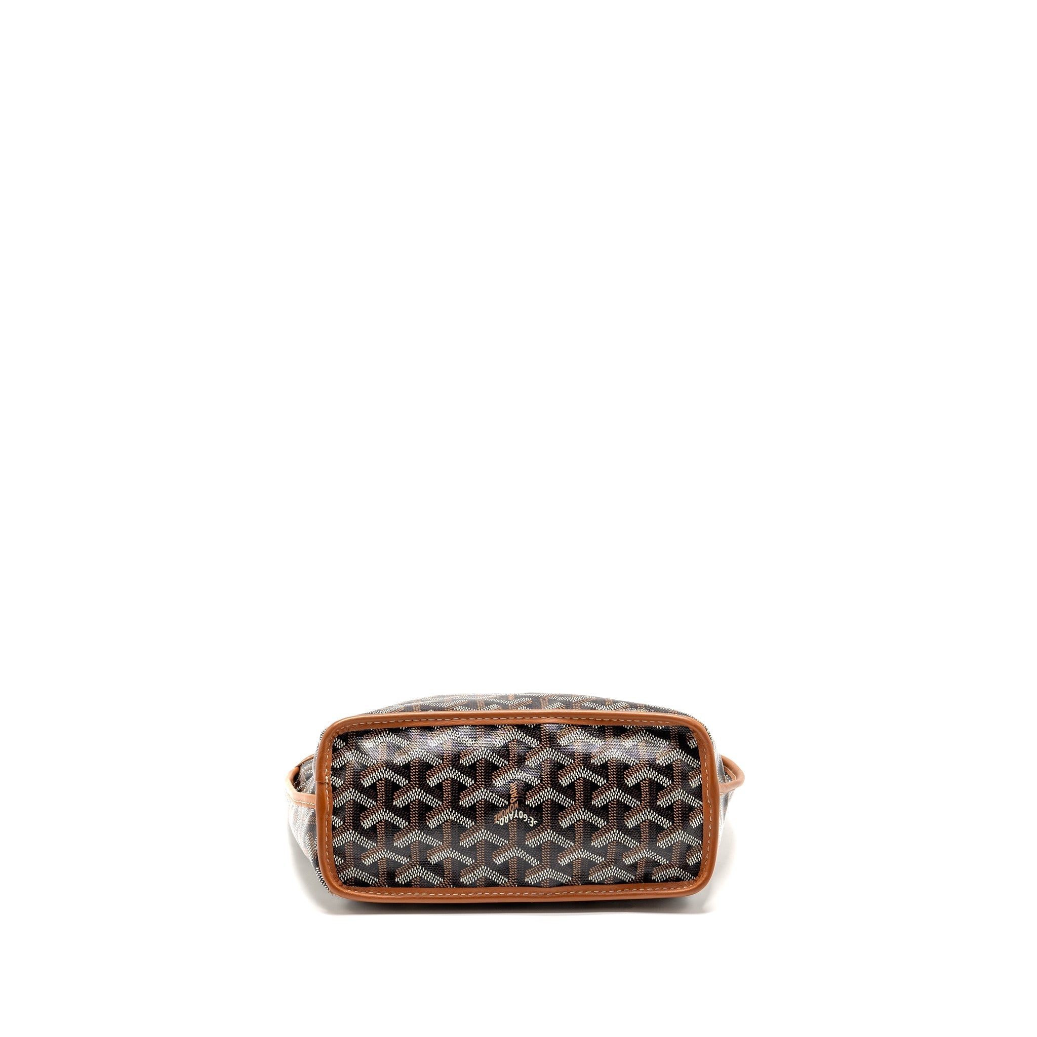GOYARD MINI ANJOU TOTE BAG GOYARDLINE CANVAS / CALFSKIN TAN SHW