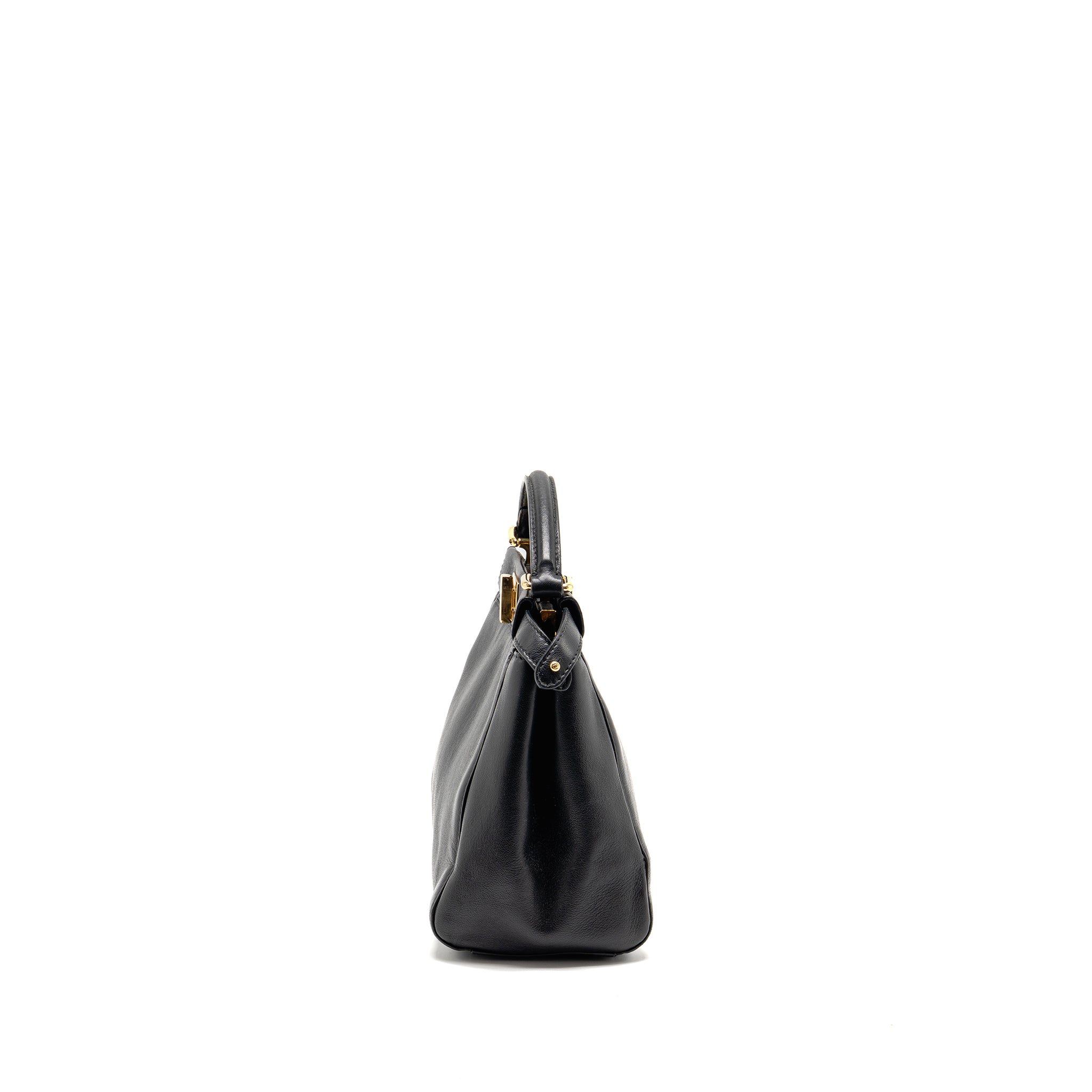 FENDI MINI PEEKABOO LAMBSKIN BLACK GHW