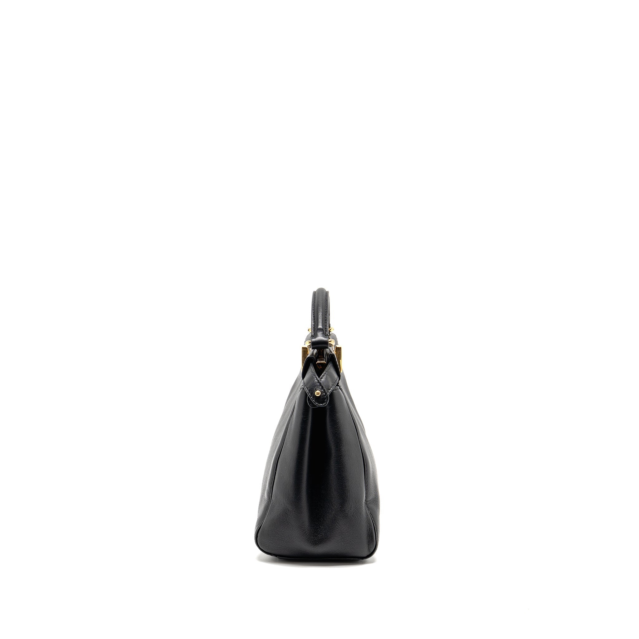 FENDI MINI PEEKABOO LAMBSKIN BLACK GHW