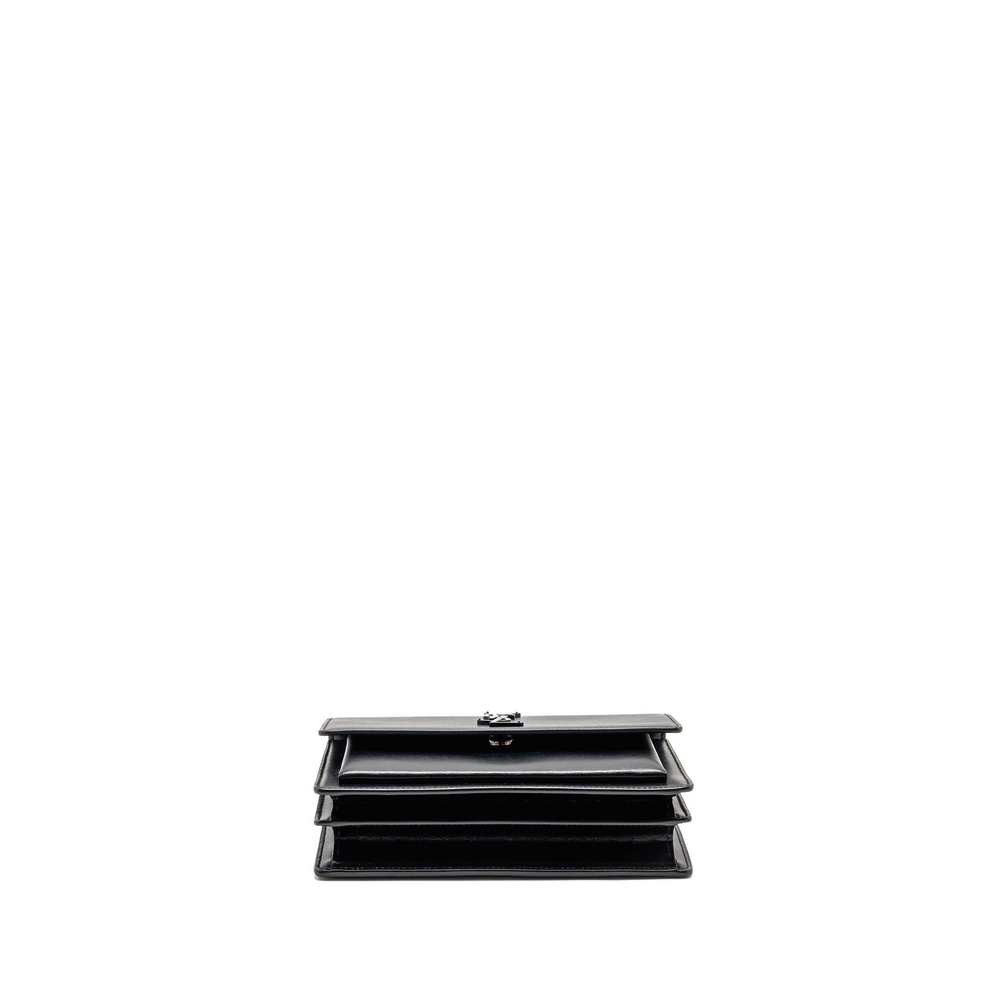 SAINT LAURENT / YSL MEDIUM SUNSET BAG BLACK CALFSKIN BLACK HARDWARE