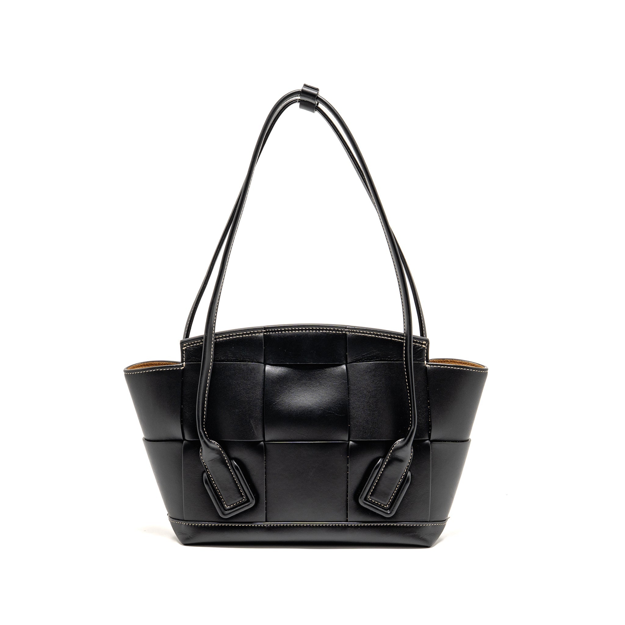 BOTTEGA VENETA SMALL ARCO BAG CALFSKIN BLACK SHW