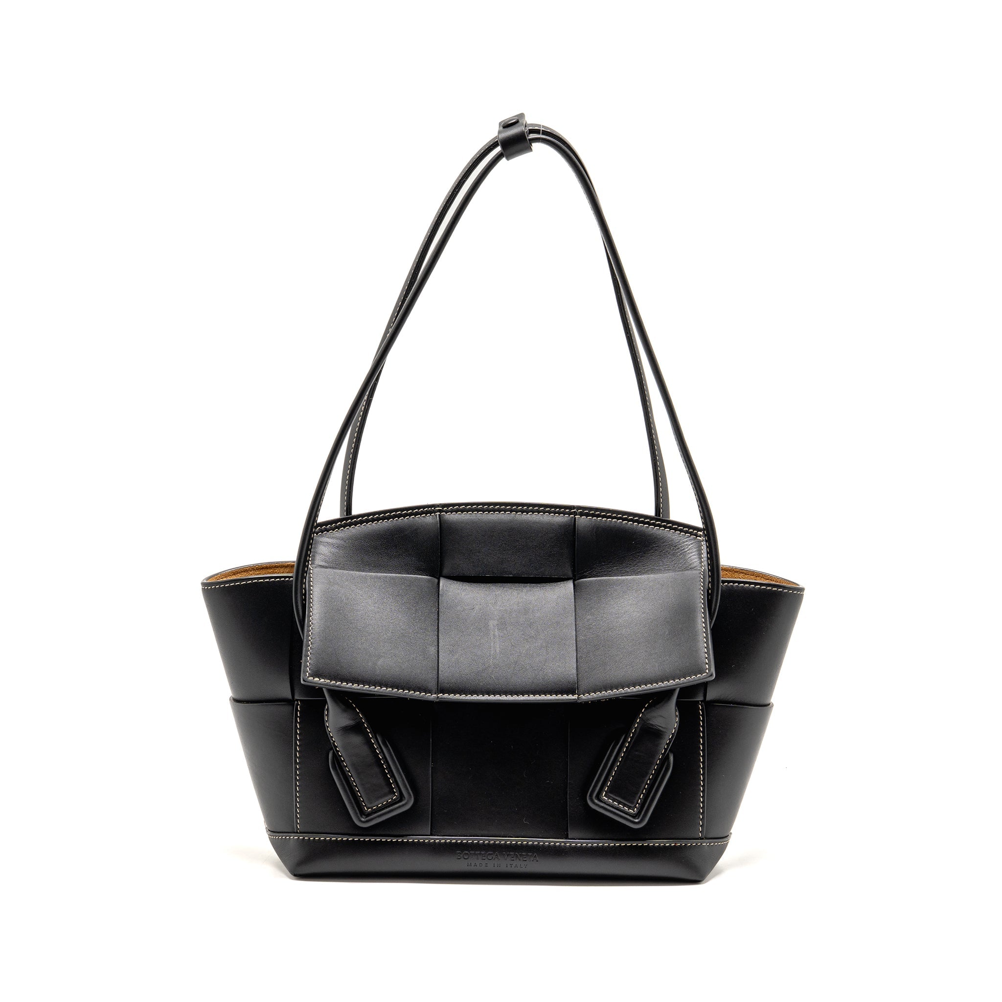 BOTTEGA VENETA SMALL ARCO BAG CALFSKIN BLACK SHW