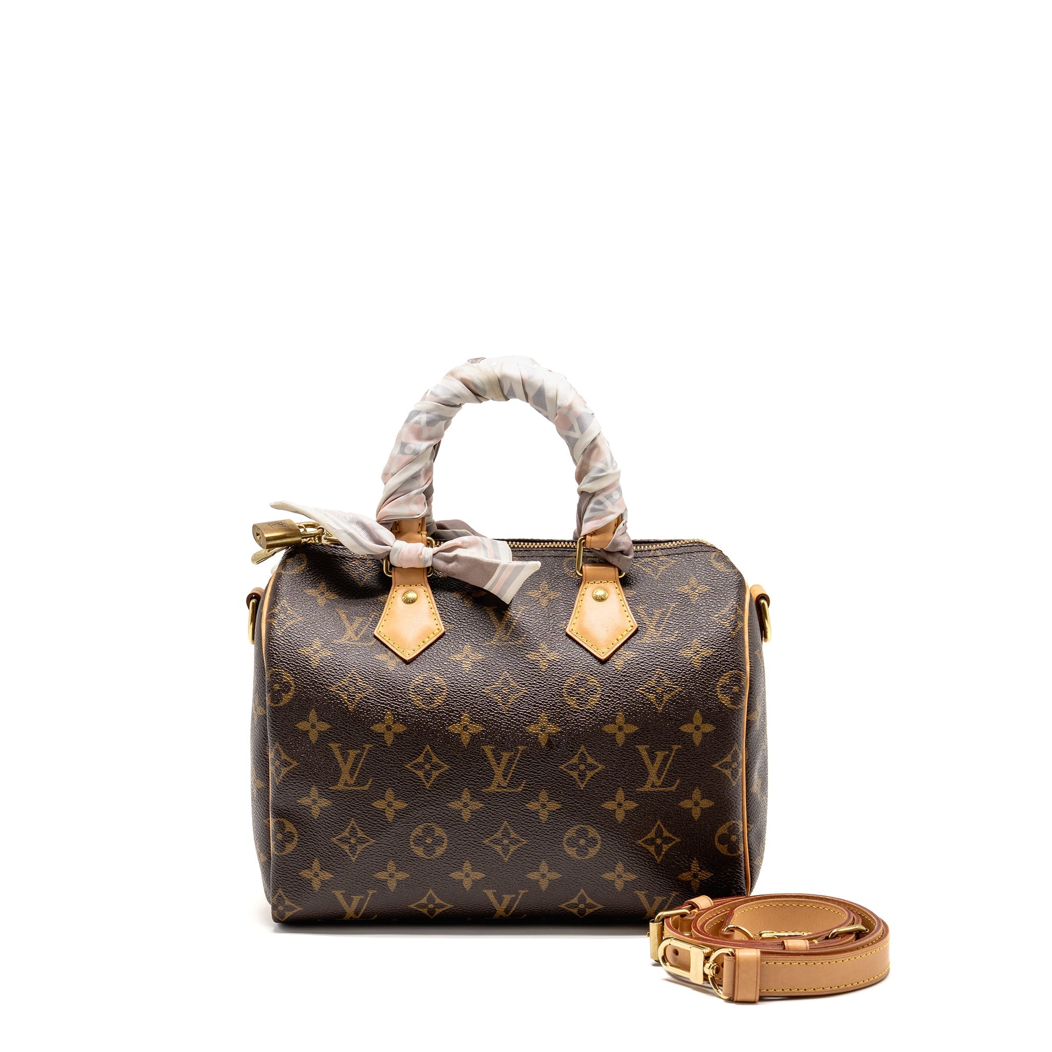 LOUIS VUITTON SPEEDY 25 BANDOULIERE MONOGRAM CANVAS GHW