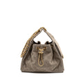 CHANEL SMALL 25 BAG SUEDE GREY GHW (MICROCHIP)