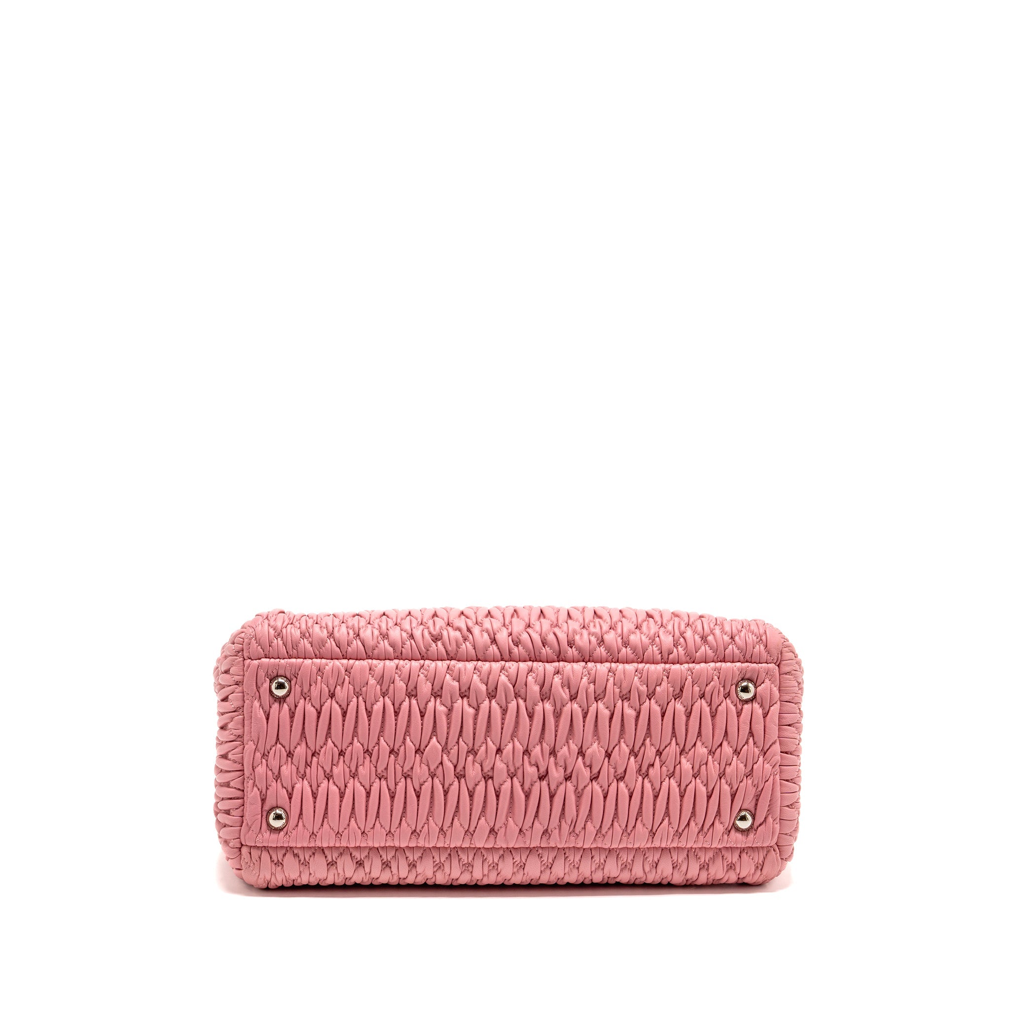 MIU MIU CRYSTAL TOTE BAG NAPPA PINK SHW