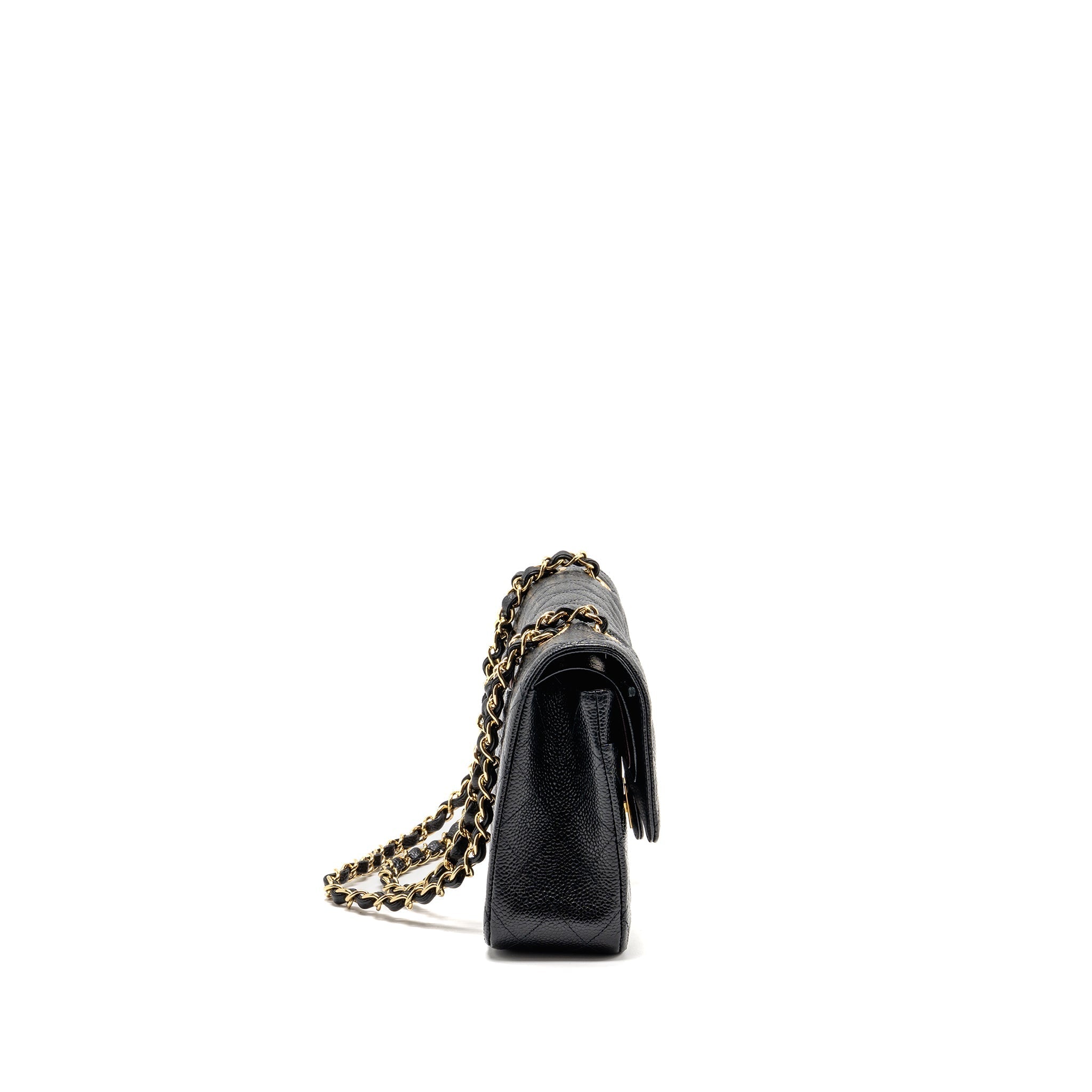 CHANEL MEDIUM CLASSIC DOUBLE FLAP BAG CAVIAR BLACK GHW