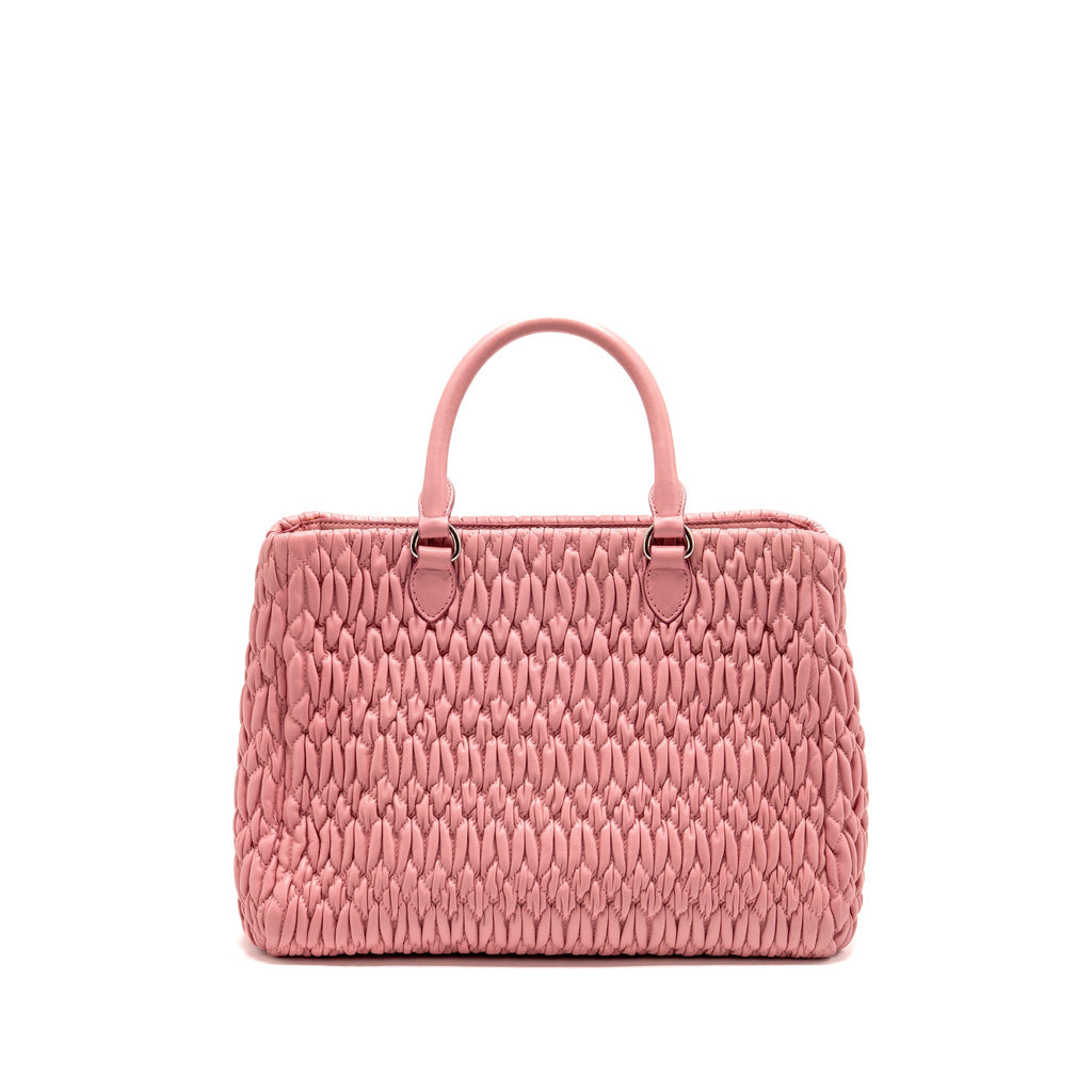 MIU MIU CRYSTAL TOTE BAG NAPPA PINK SHW