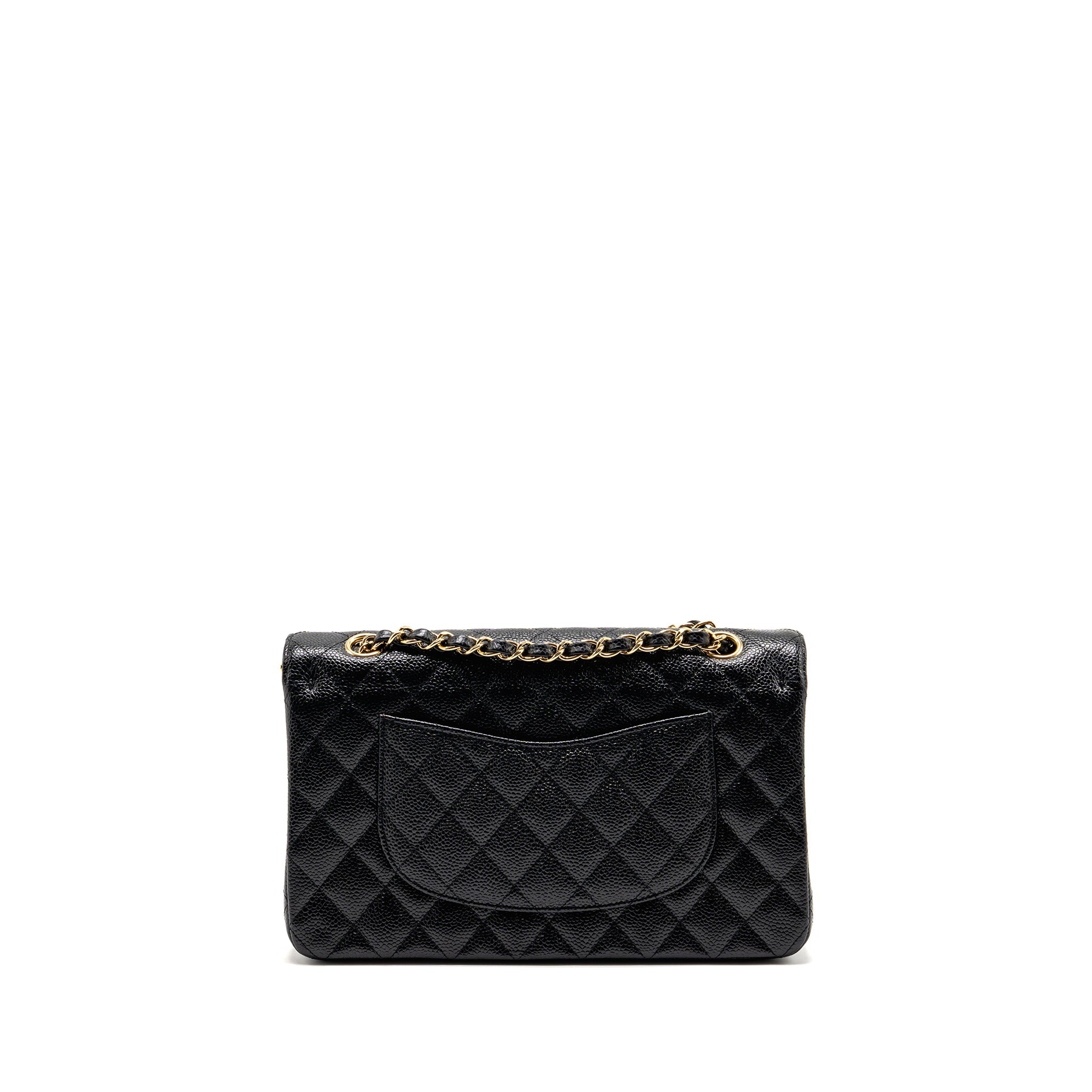 CHANEL MEDIUM CLASSIC DOUBLE FLAP BAG CAVIAR BLACK GHW