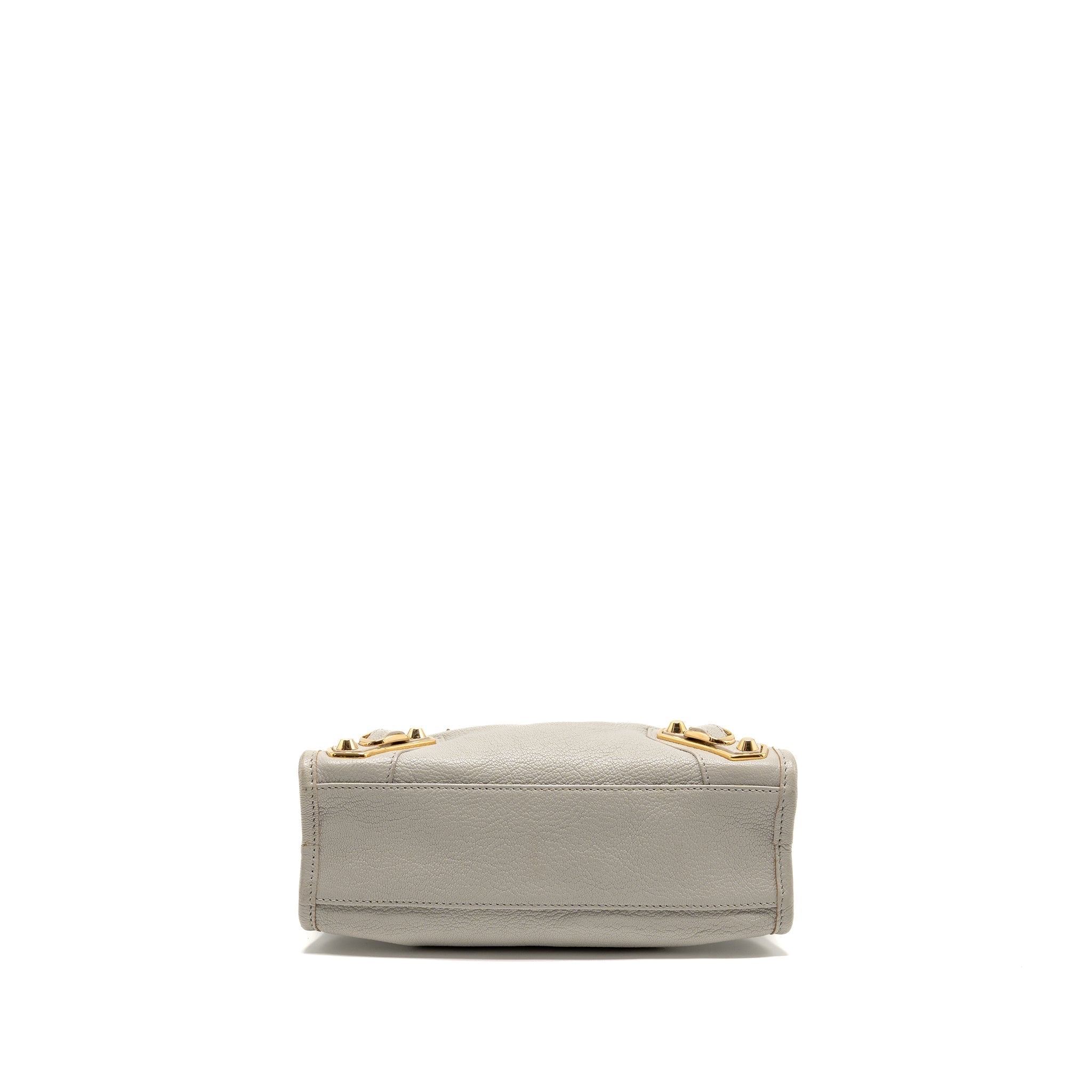 BALENCIAGA MINI CITY BAG CALFSKIN LIGHT GREY GHW