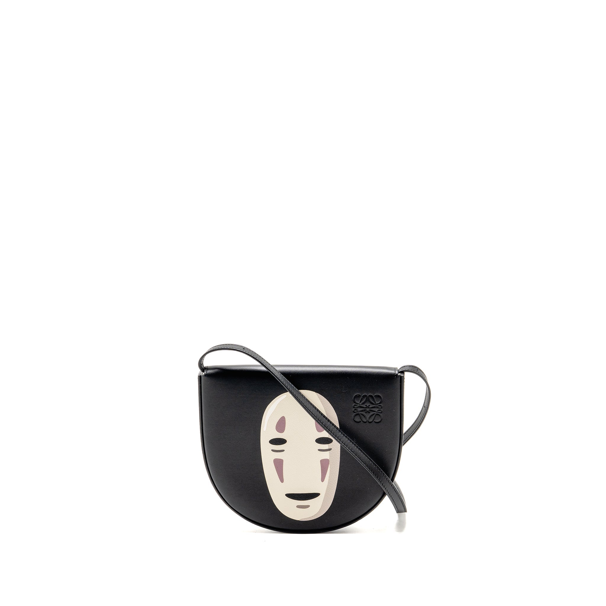 LOEWE X SPIRITED AWAY KAONASHI MINI HEEL POUCH CALFSKIN BLACK SHW