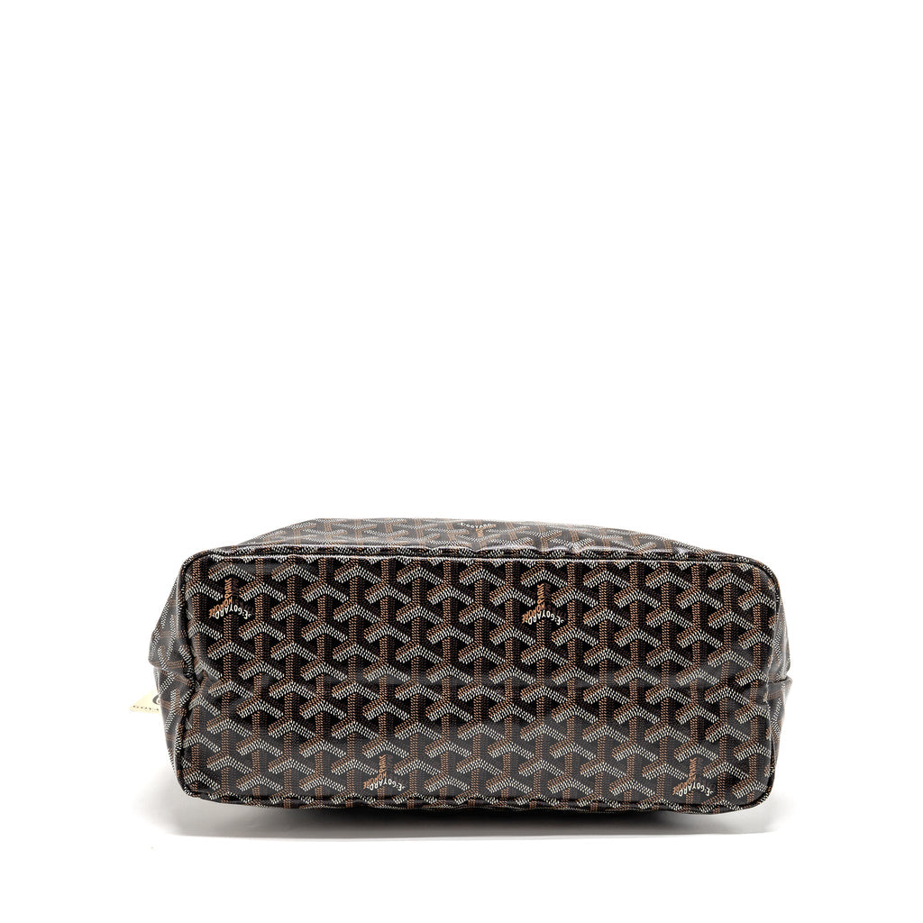 GOYARD BOHEME HOBO BAG GOYARDINE CANVAS/CALFSKIN BROWN SHW