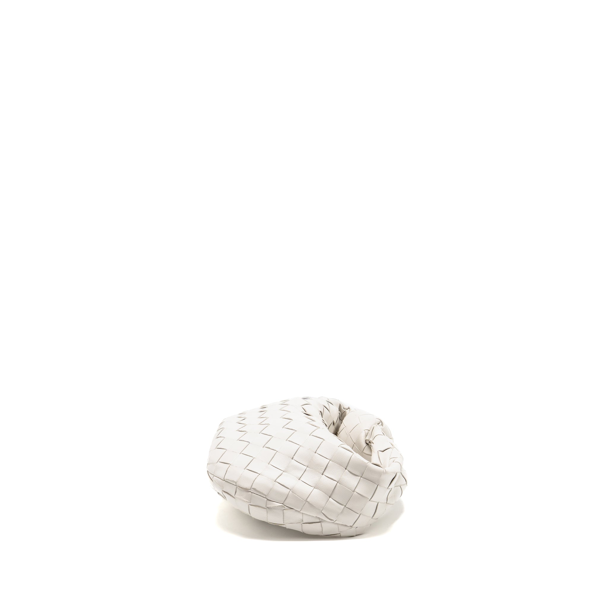 BOTTEGA VENETA MINI JODIE LEATHER WHITE GHW