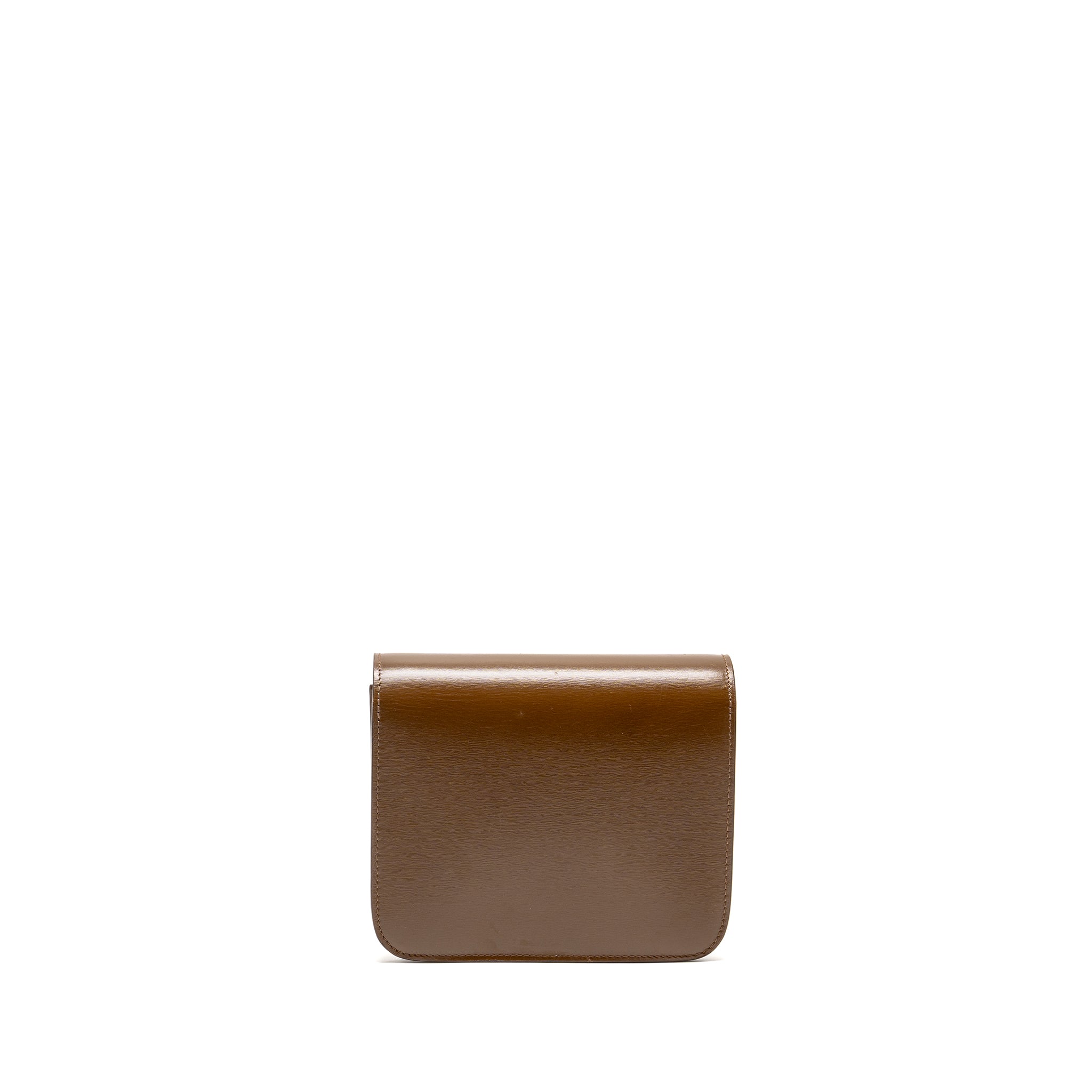 CELINE SMALL CLASSIC BOX BAG CALFSKIN CAMEL GHW