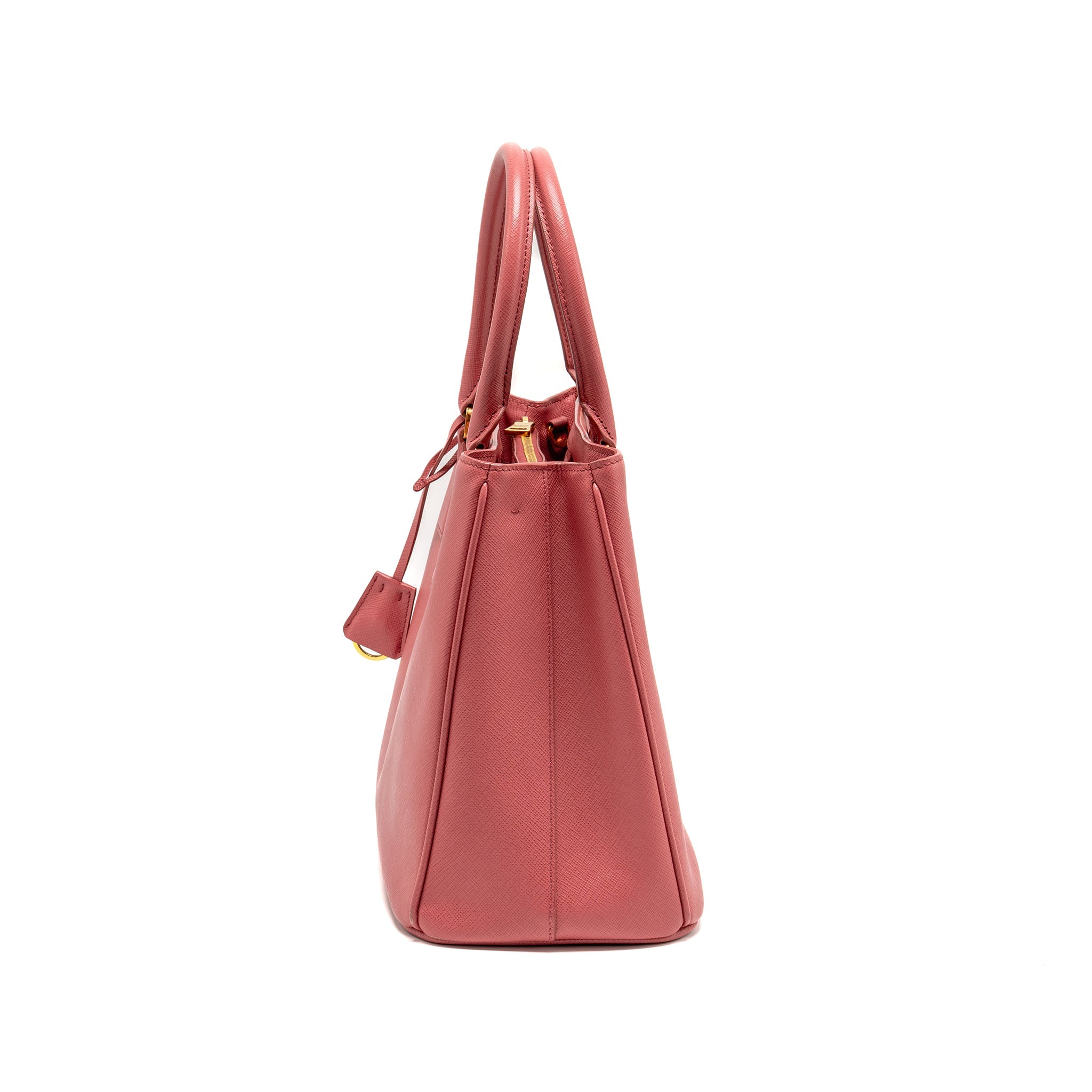 PRADA LARGE SAFFIANO TOTE BAG GALLERIA SAFFIANO LEATHER PINK GHW