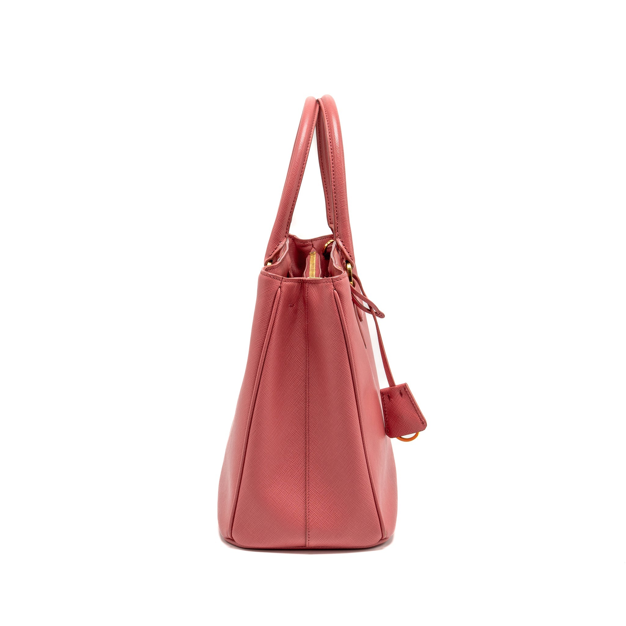 PRADA LARGE SAFFIANO TOTE BAG GALLERIA SAFFIANO LEATHER PINK GHW