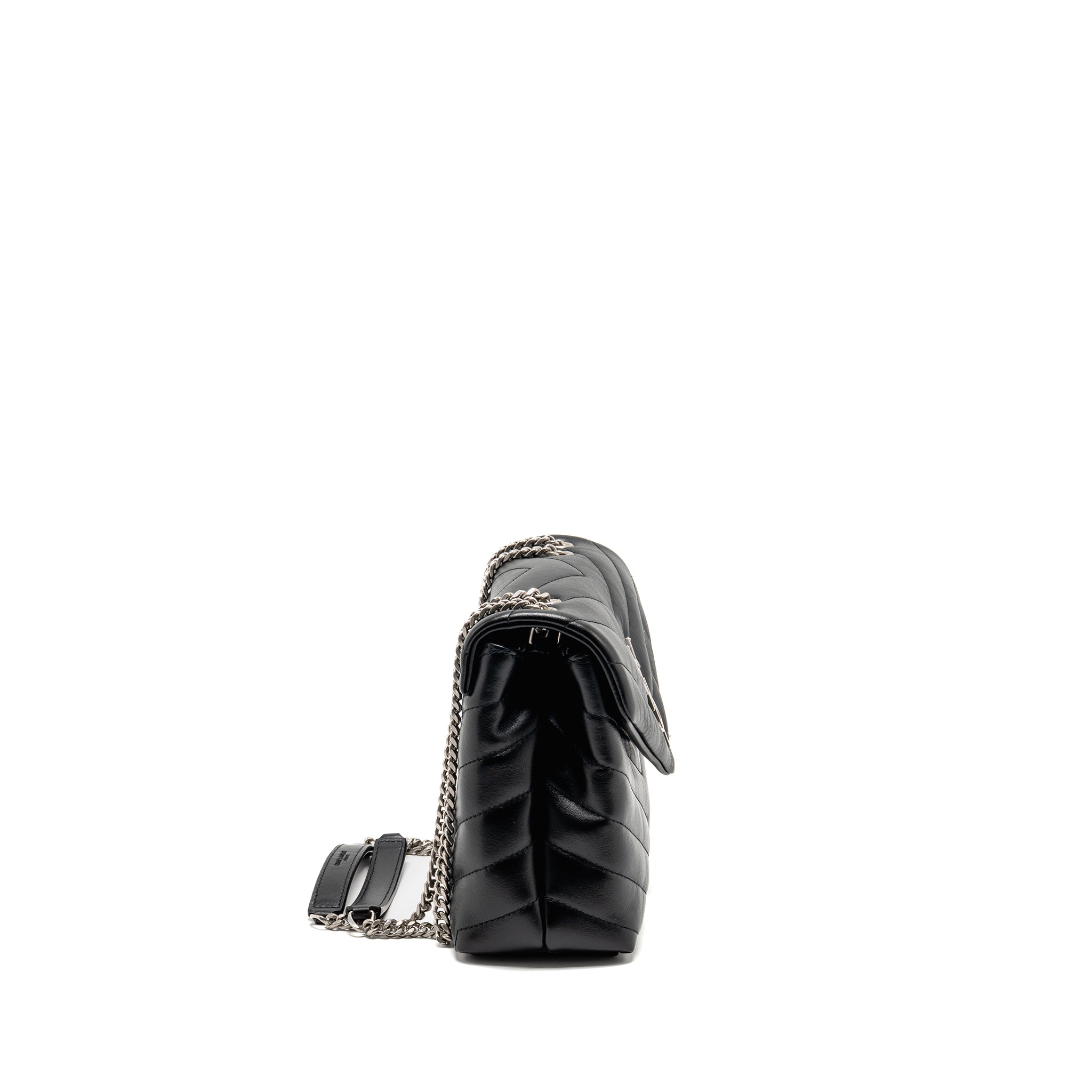 SAINT LAURENT/YSL SMALL LOULOU BAG CALFSKIN BLACK SHW