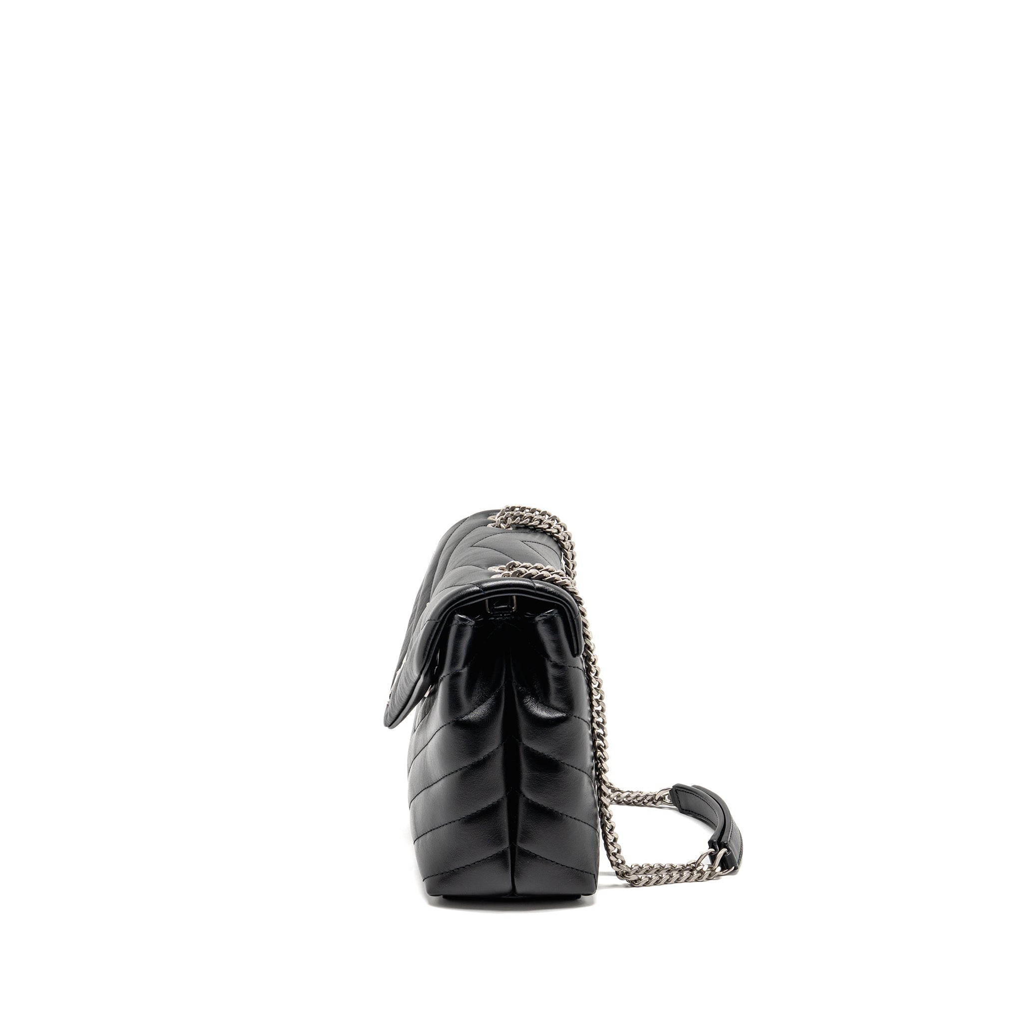 SAINT LAURENT/YSL SMALL LOULOU BAG CALFSKIN BLACK SHW