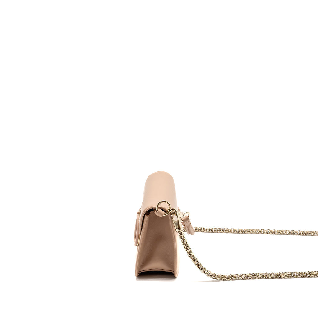 VALENTINO GARAVANI VLOGO SIGNATURE SHOULDER BAG CALFSKIN LIGHT PINK LGHW