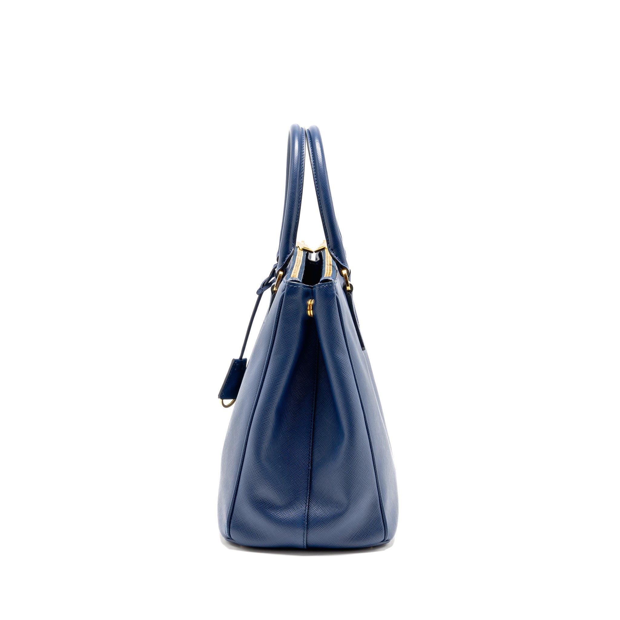 PRADA LARGE SAFFIANO TOTE BAG GALLERIA SAFFIANO LEATHER BLUETTE GHW