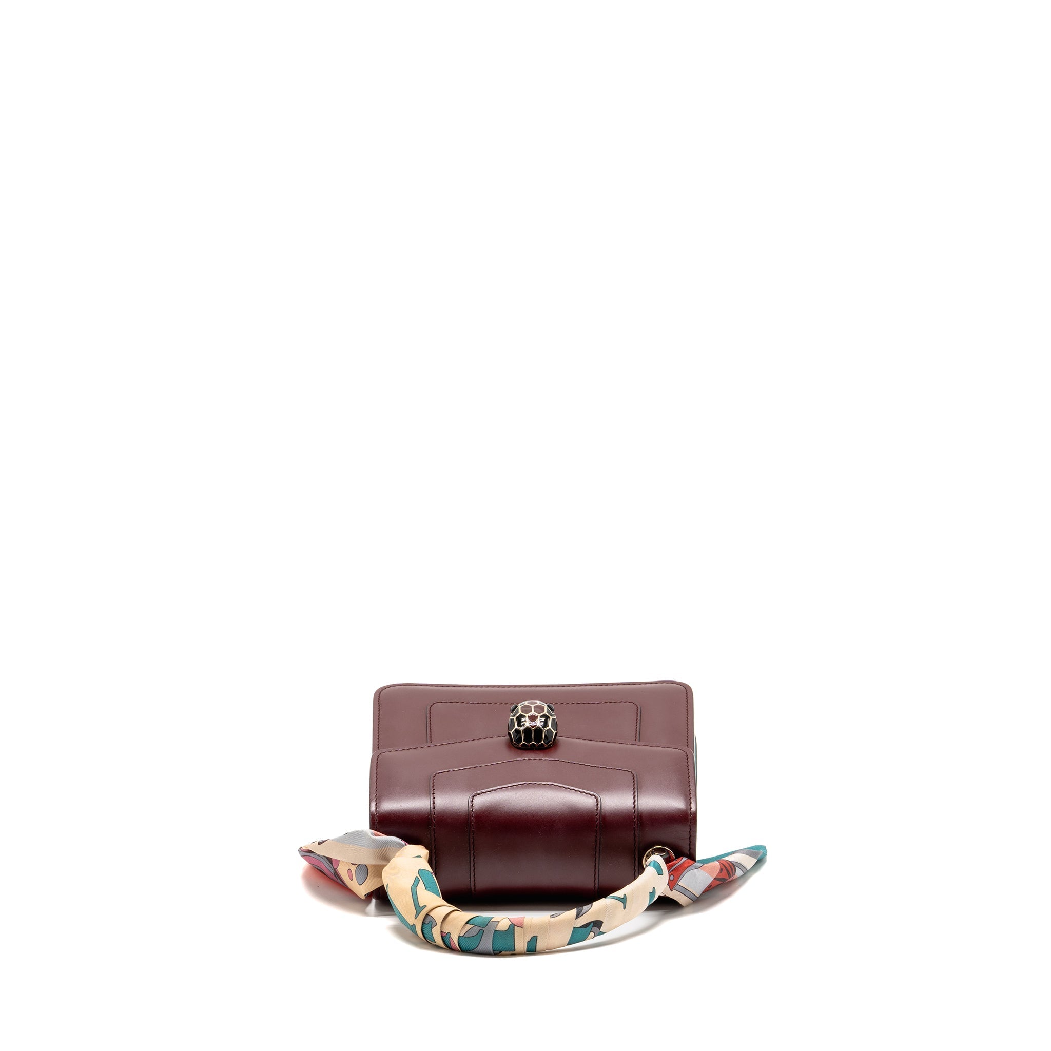 BVLGARI SERPENTI FOREVER FLAP BAG CALFSKIN ROMAN GARNET/TROPICAL TOURQUOISE/DEEP JADE LGHW