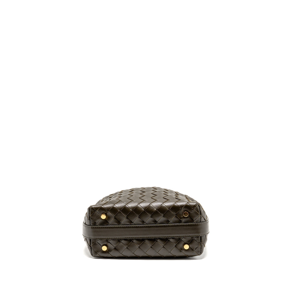 BOTTEGA VENETA WALLACE BAG CALFSKIN KAKI GHW