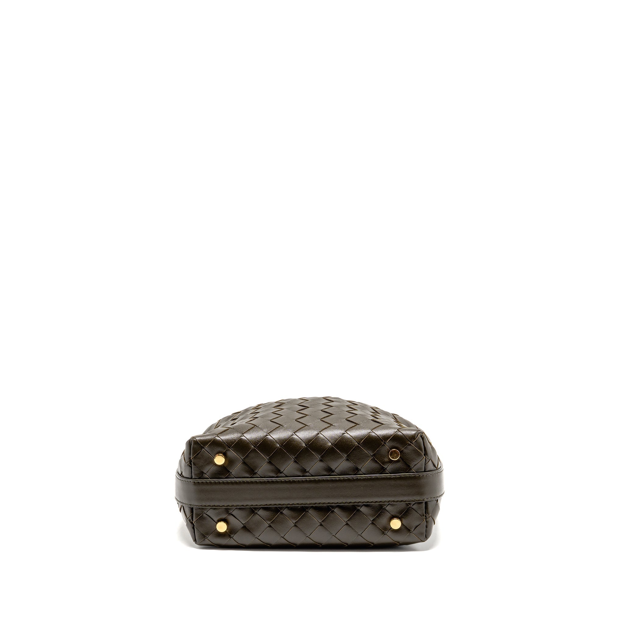 BOTTEGA VENETA WALLACE BAG CALFSKIN KAKI GHW