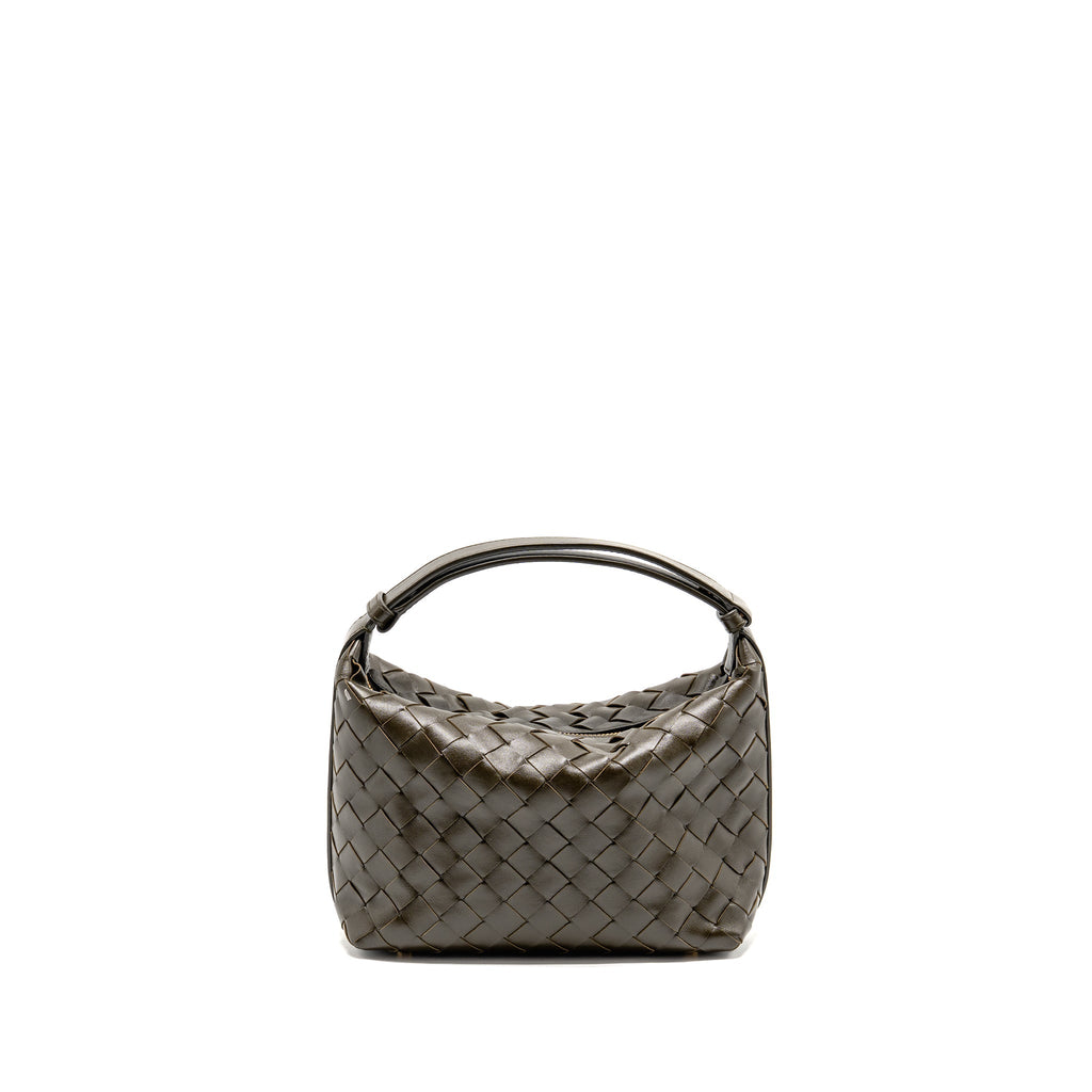 BOTTEGA VENETA WALLACE BAG CALFSKIN KAKI GHW