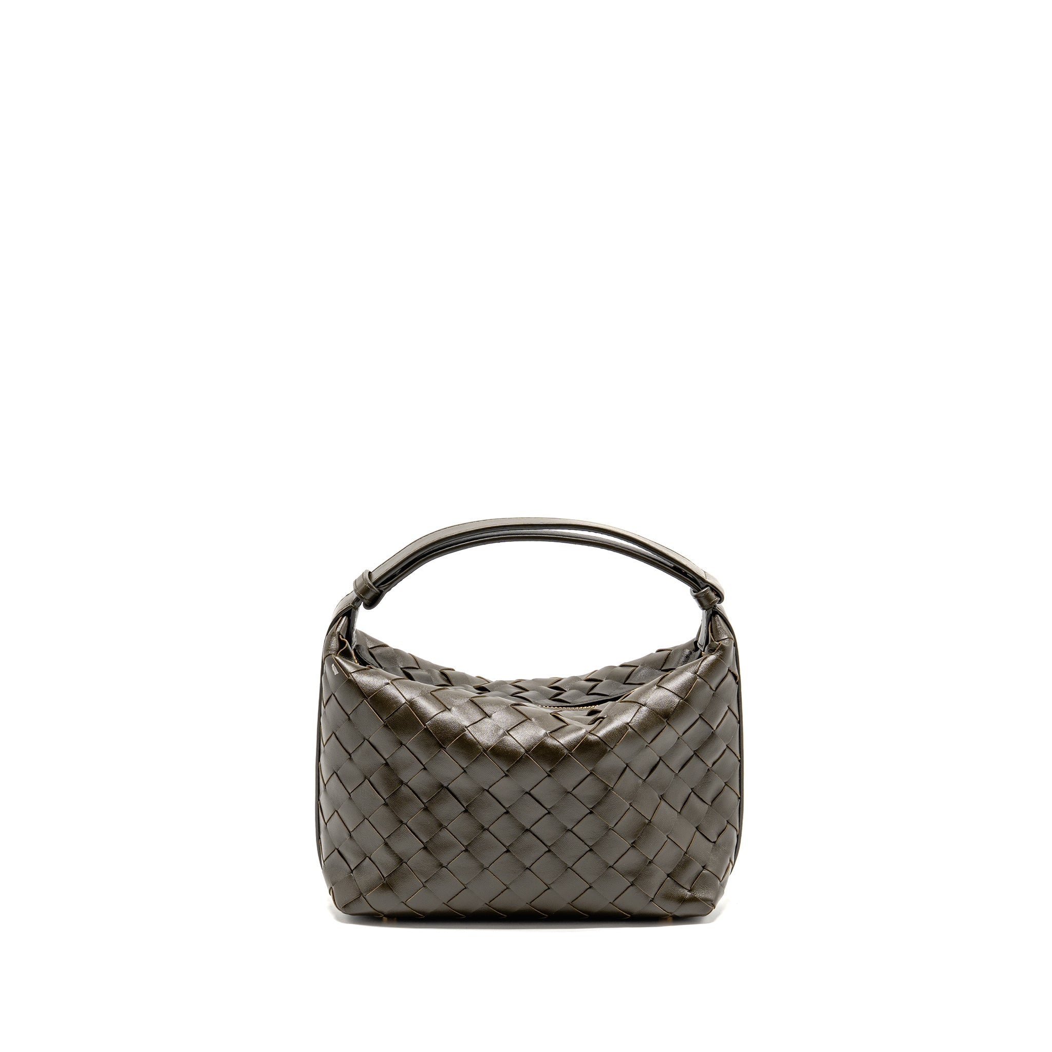 BOTTEGA VENETA WALLACE BAG CALFSKIN KAKI GHW