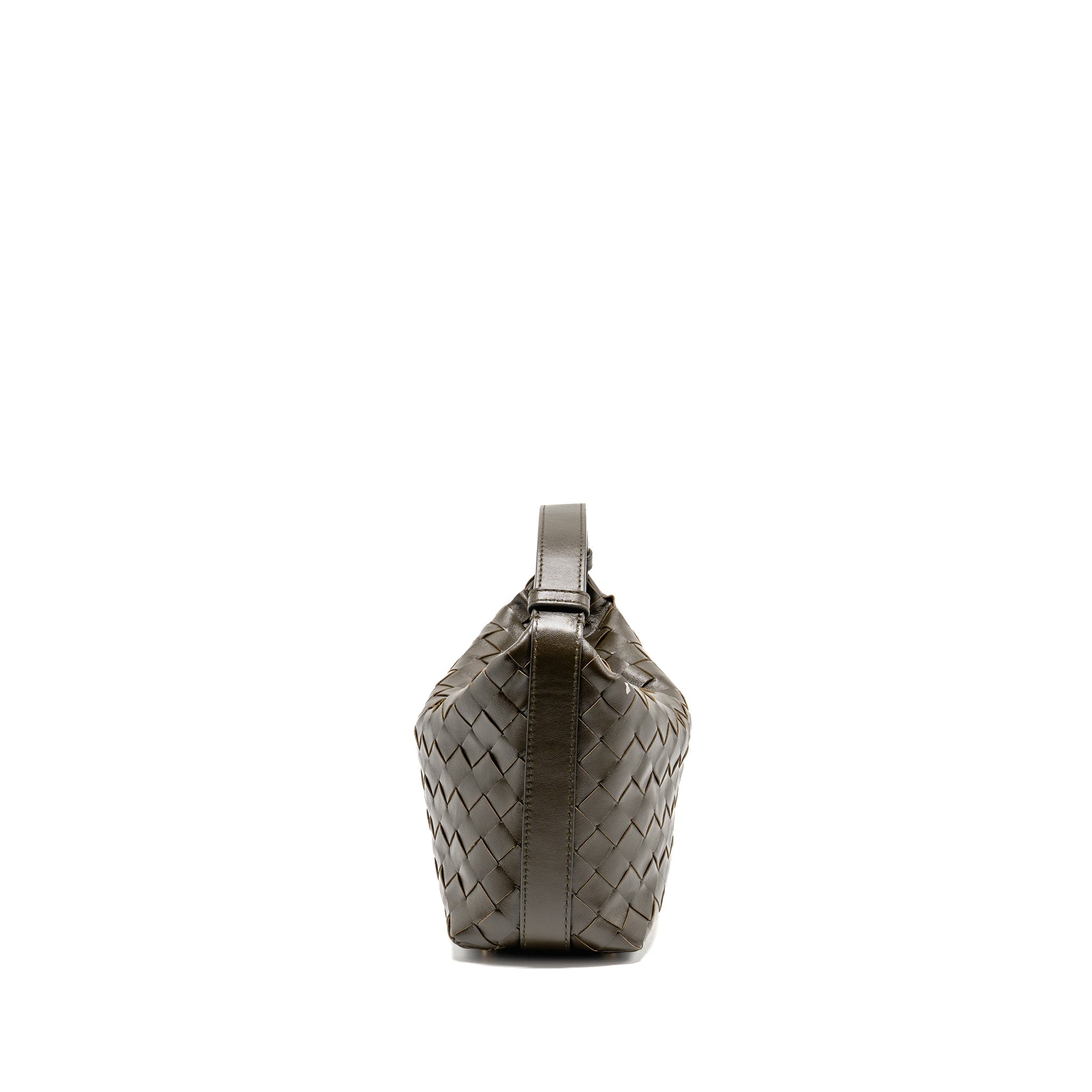 BOTTEGA VENETA WALLACE BAG CALFSKIN KAKI GHW