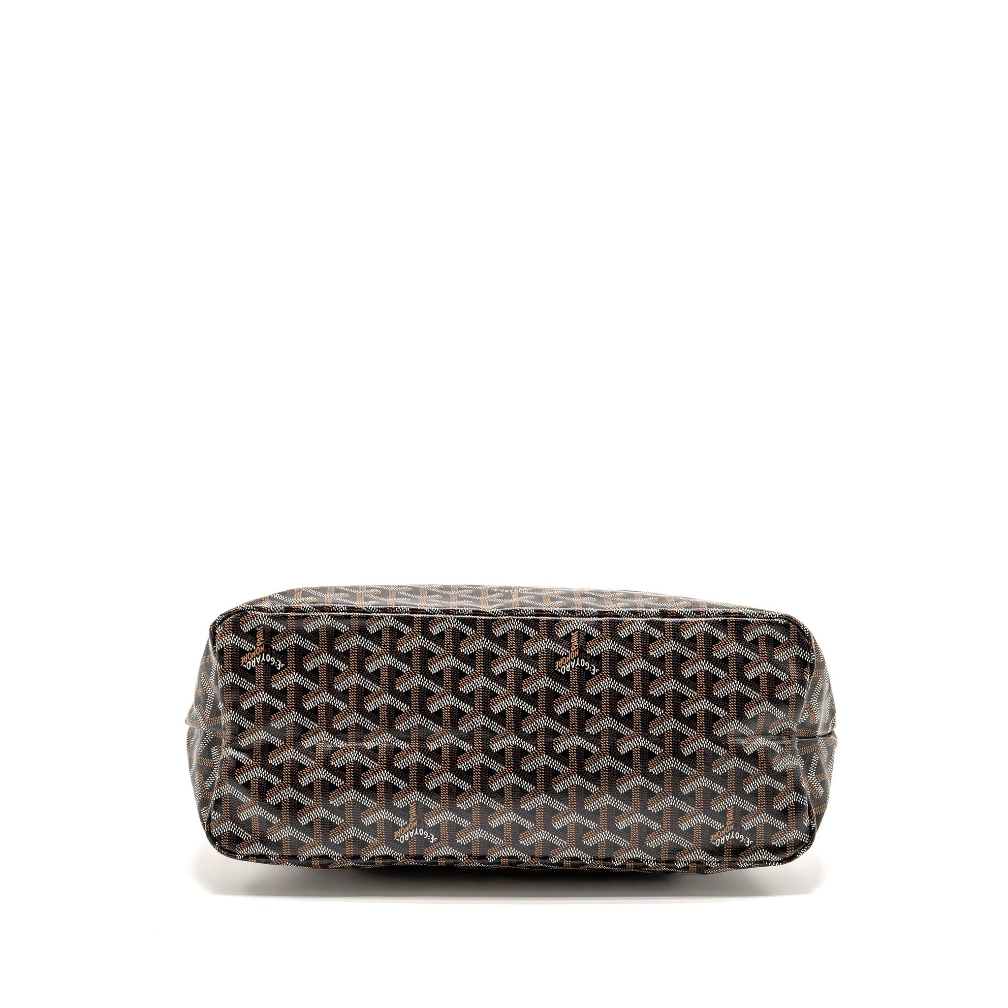 GOYARD BOHEME PM HOBO BAG GOYARDINE CANVAS/CALFSKIN BLACK/NATUREL SHW