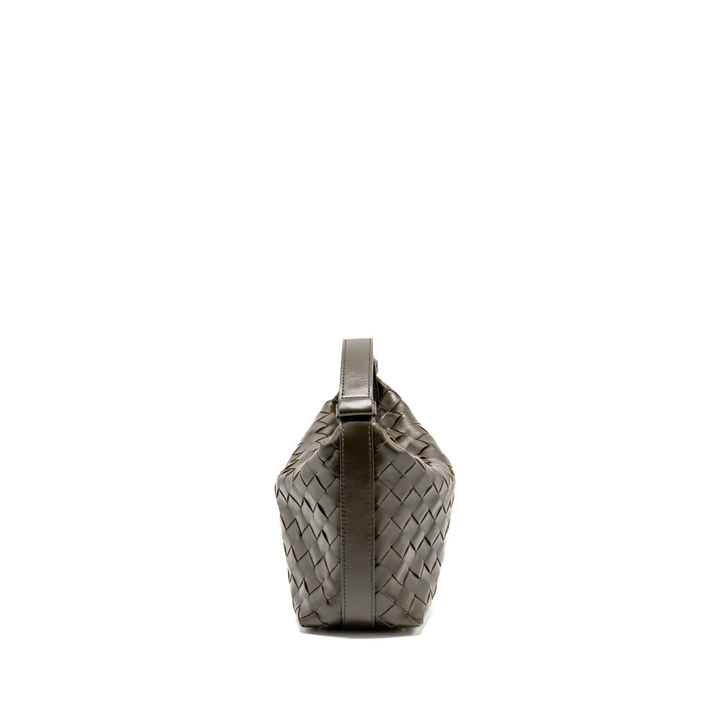 BOTTEGA VENETA WALLACE BAG CALFSKIN KAKI GHW