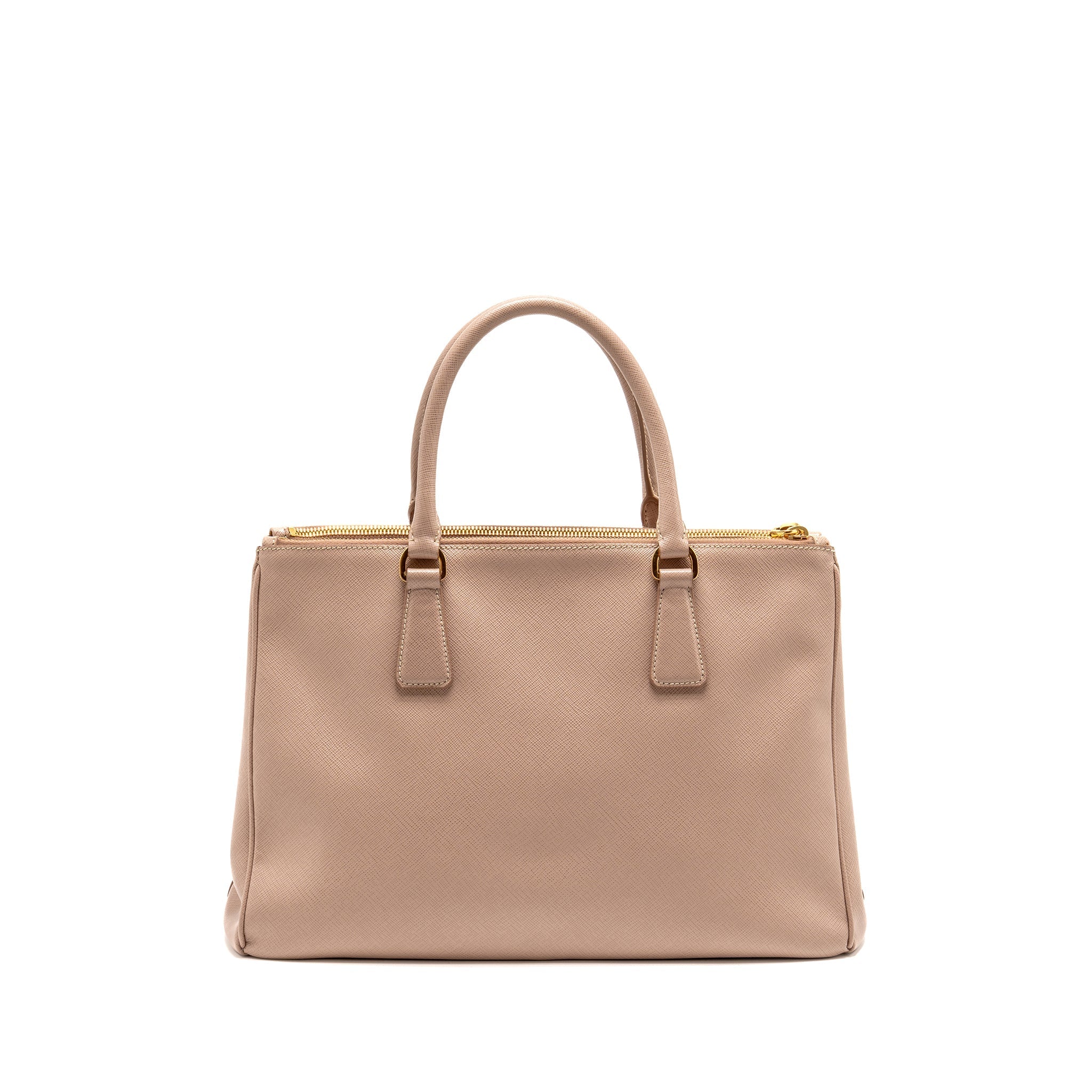 PRADA LARGE SAFFIANO TOTE BAG GALLERIA SAFFIANO LEATHER CAMMEO GHW