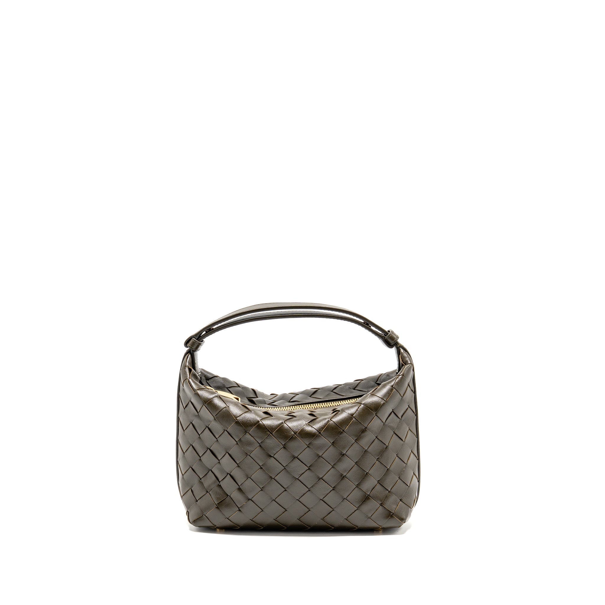 BOTTEGA VENETA WALLACE BAG CALFSKIN KAKI GHW