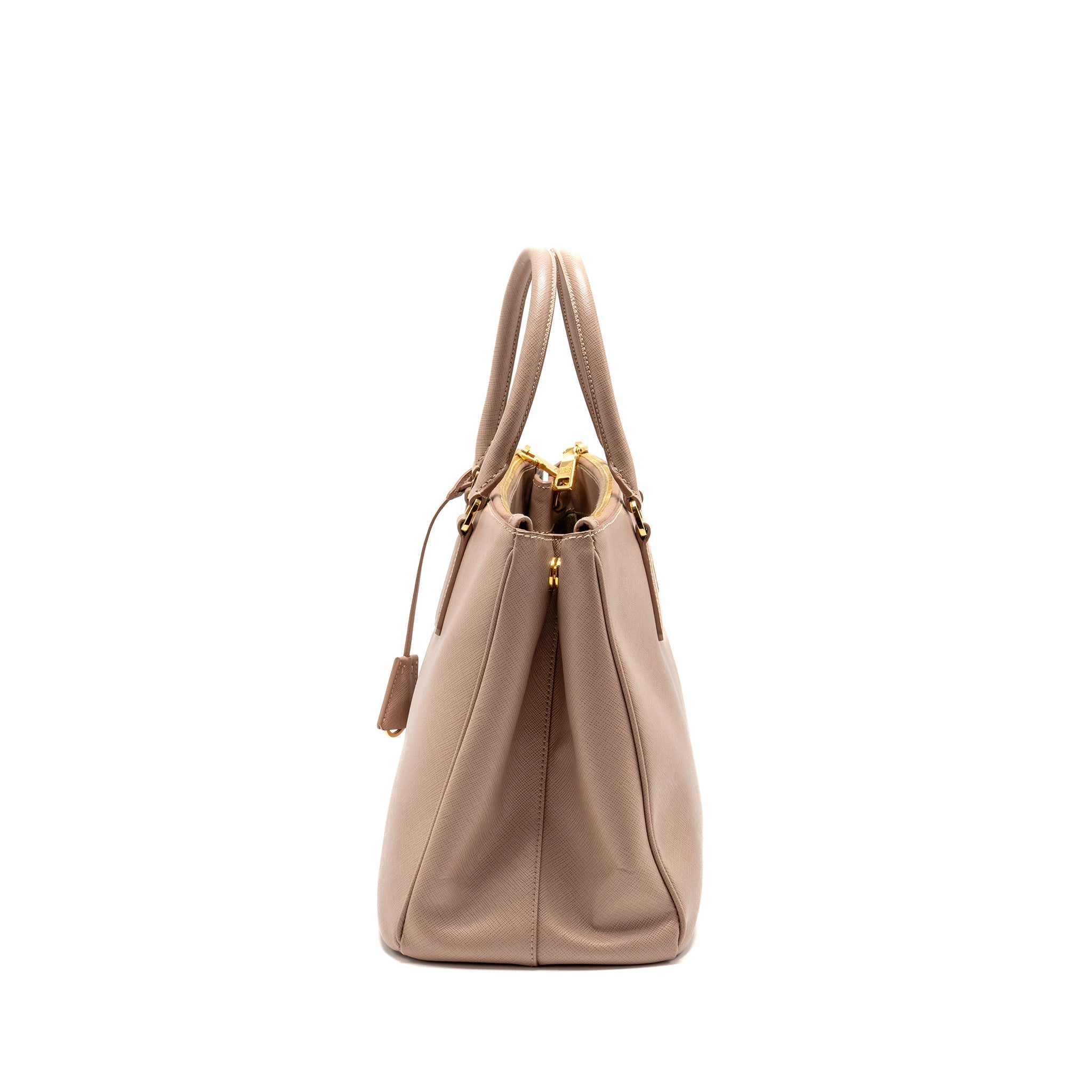 PRADA LARGE SAFFIANO TOTE BAG GALLERIA SAFFIANO LEATHER CAMMEO GHW