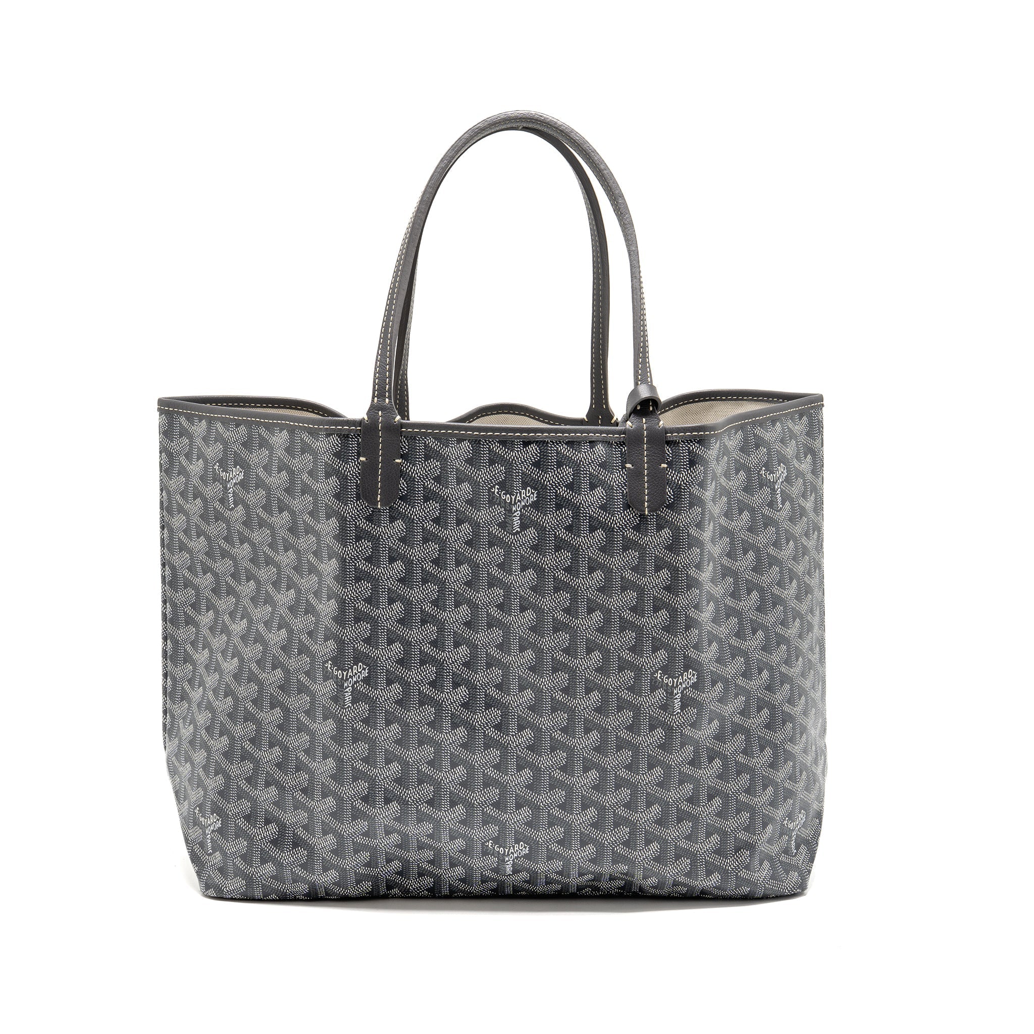 GOYARD SAINT LOUIS PM TOTE GOYARDLINE CANVAS GREY SHW