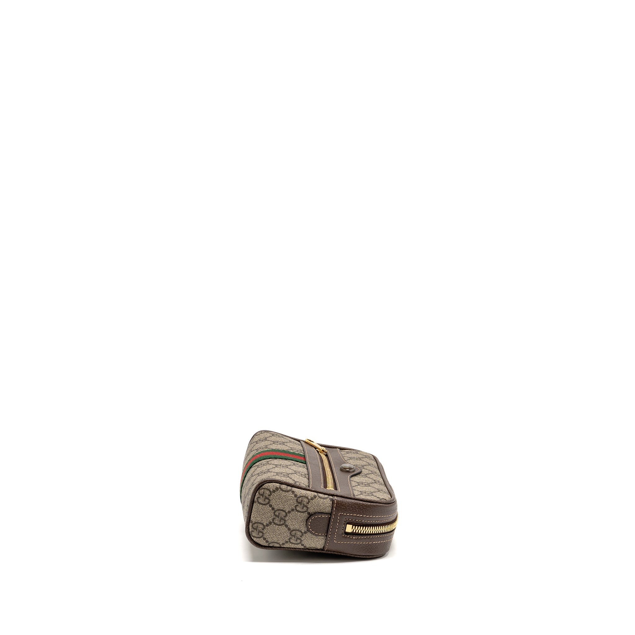 GUCCI SIZE 85 OPHIDIA SMALL BELT BAG GG SUPREME CANVAS GHW