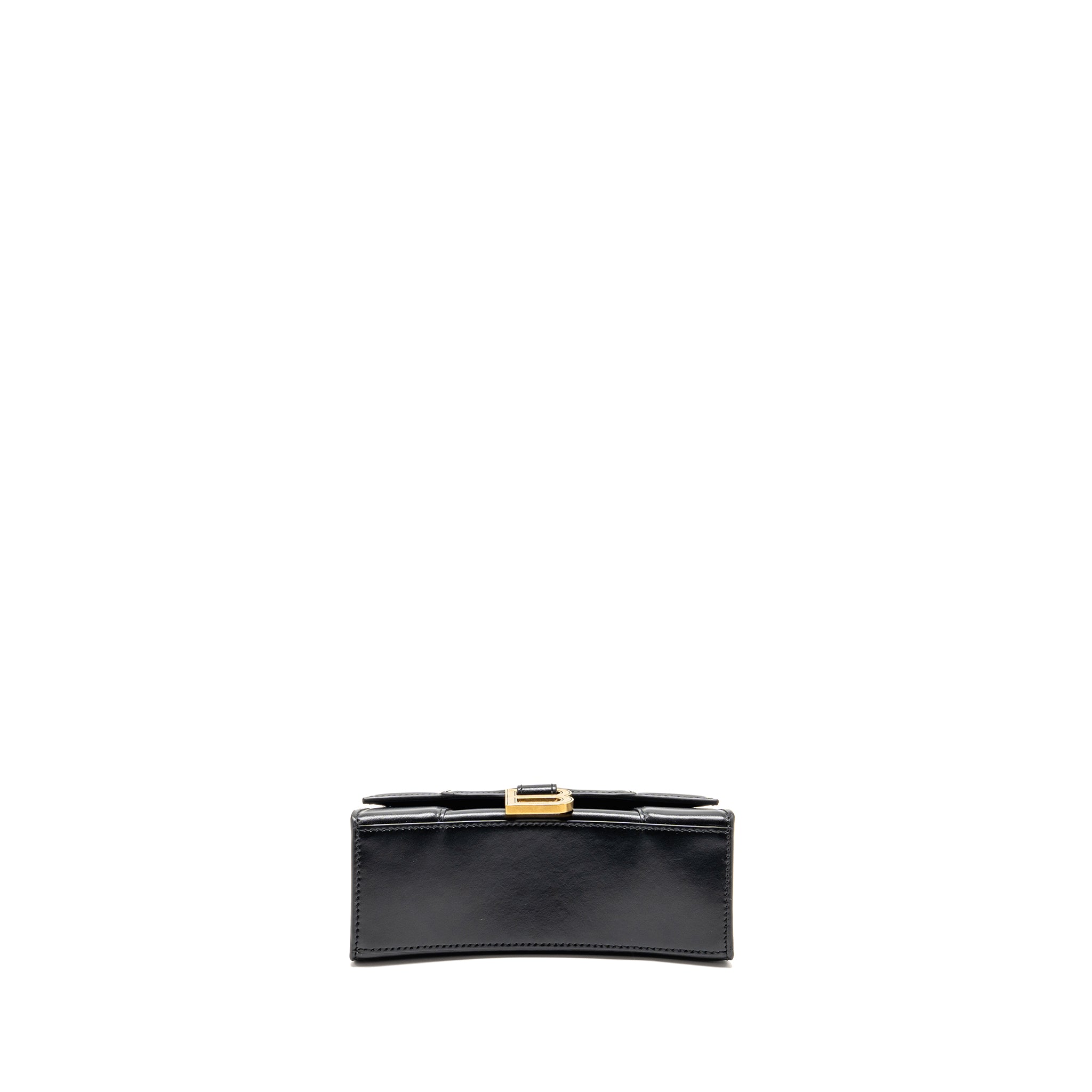 BALENCIAGA HOURGLASS BAG XS CALFSKIN BLACK GHW